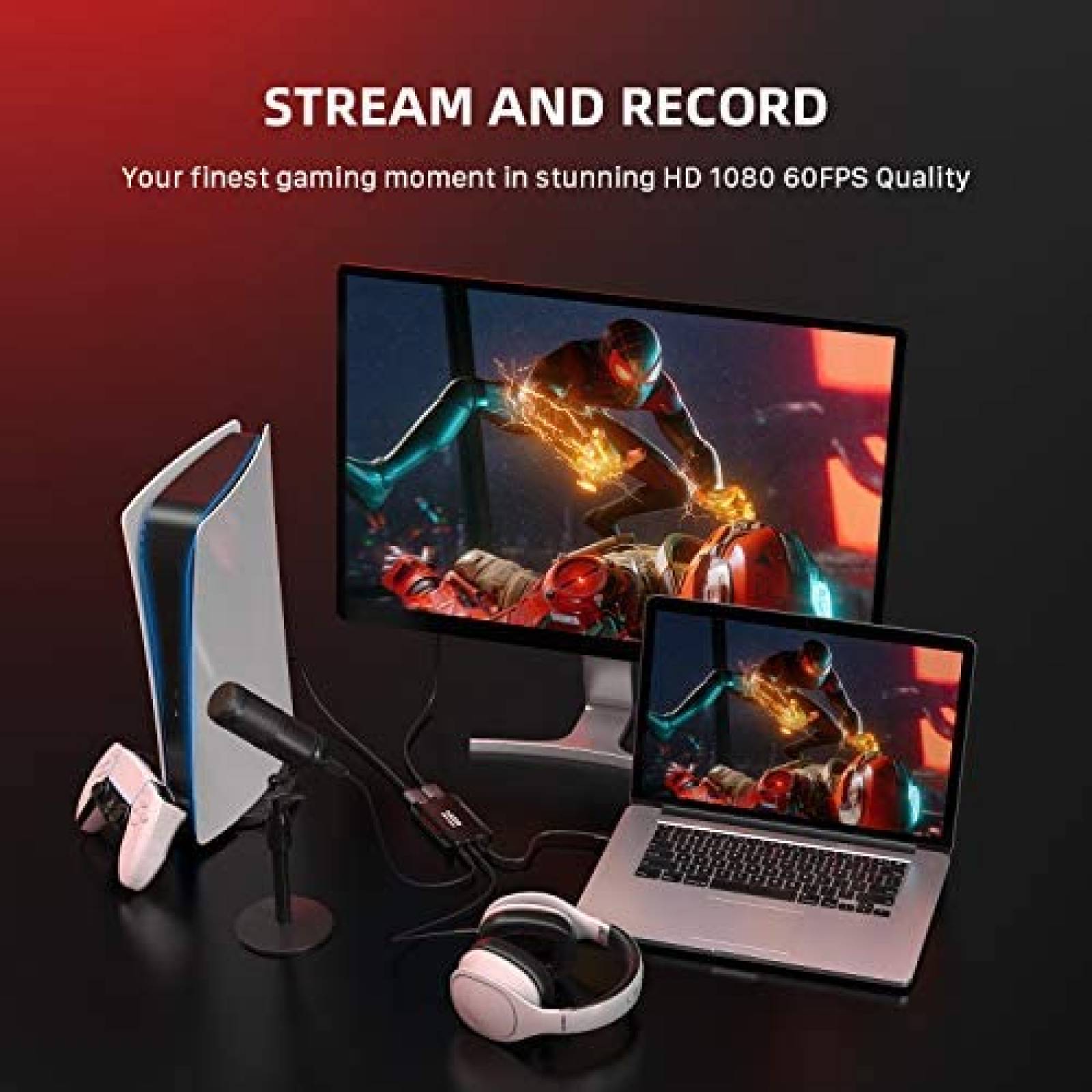 Capturadora de Video CABLETIME HDMI/USB 3.0 -Negro