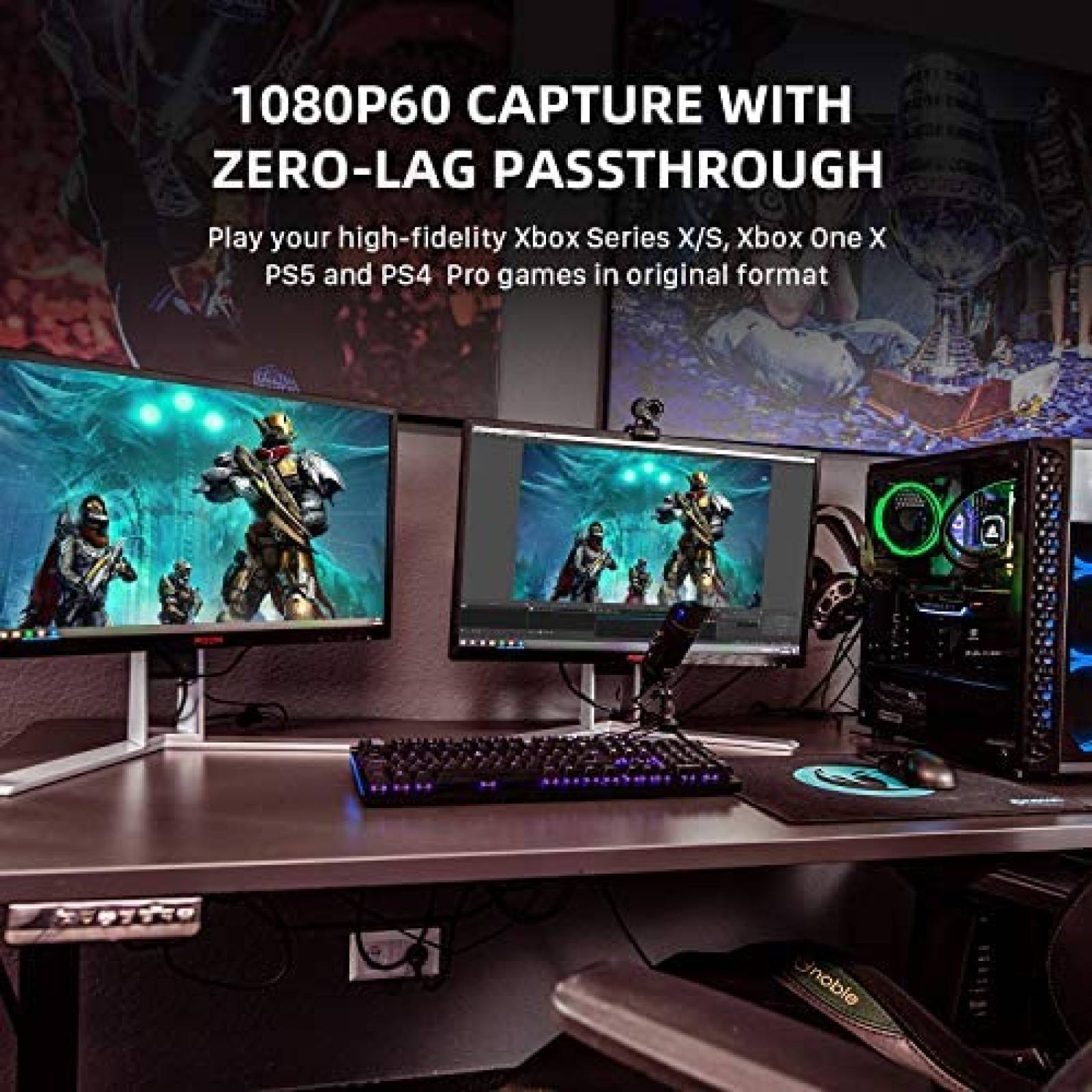 Capturadora de Video CABLETIME HDMI/USB 3.0 -Negro