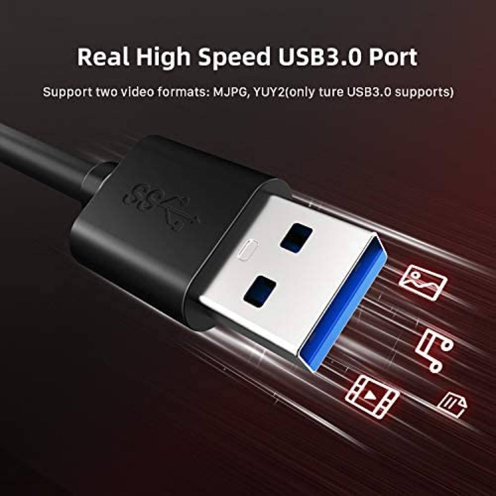 Capturadora de Video CABLETIME HDMI/USB 3.0 -Negro