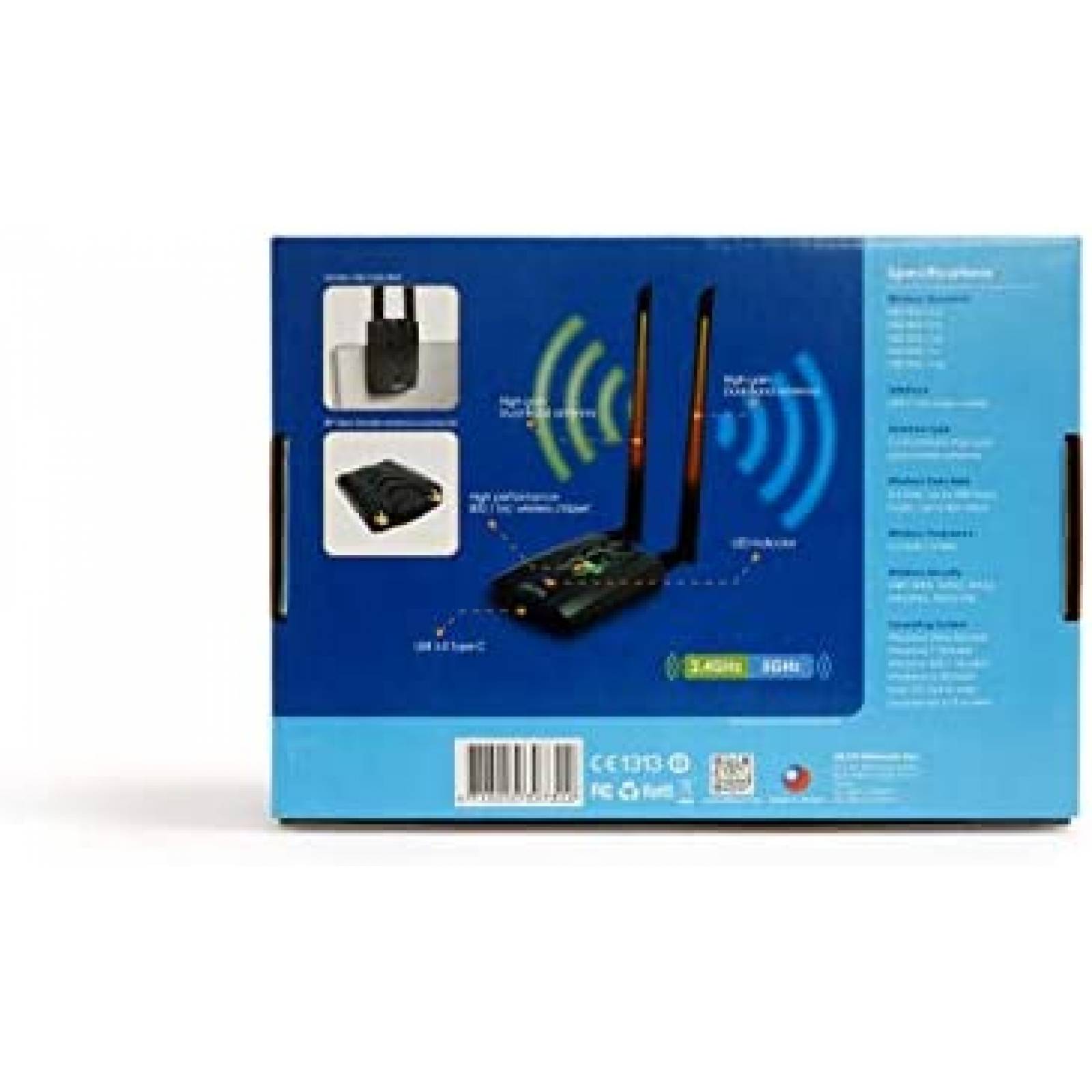 Adaptador Wifi ALFA NETWORK AWUS036ACH Largo alcance -negro