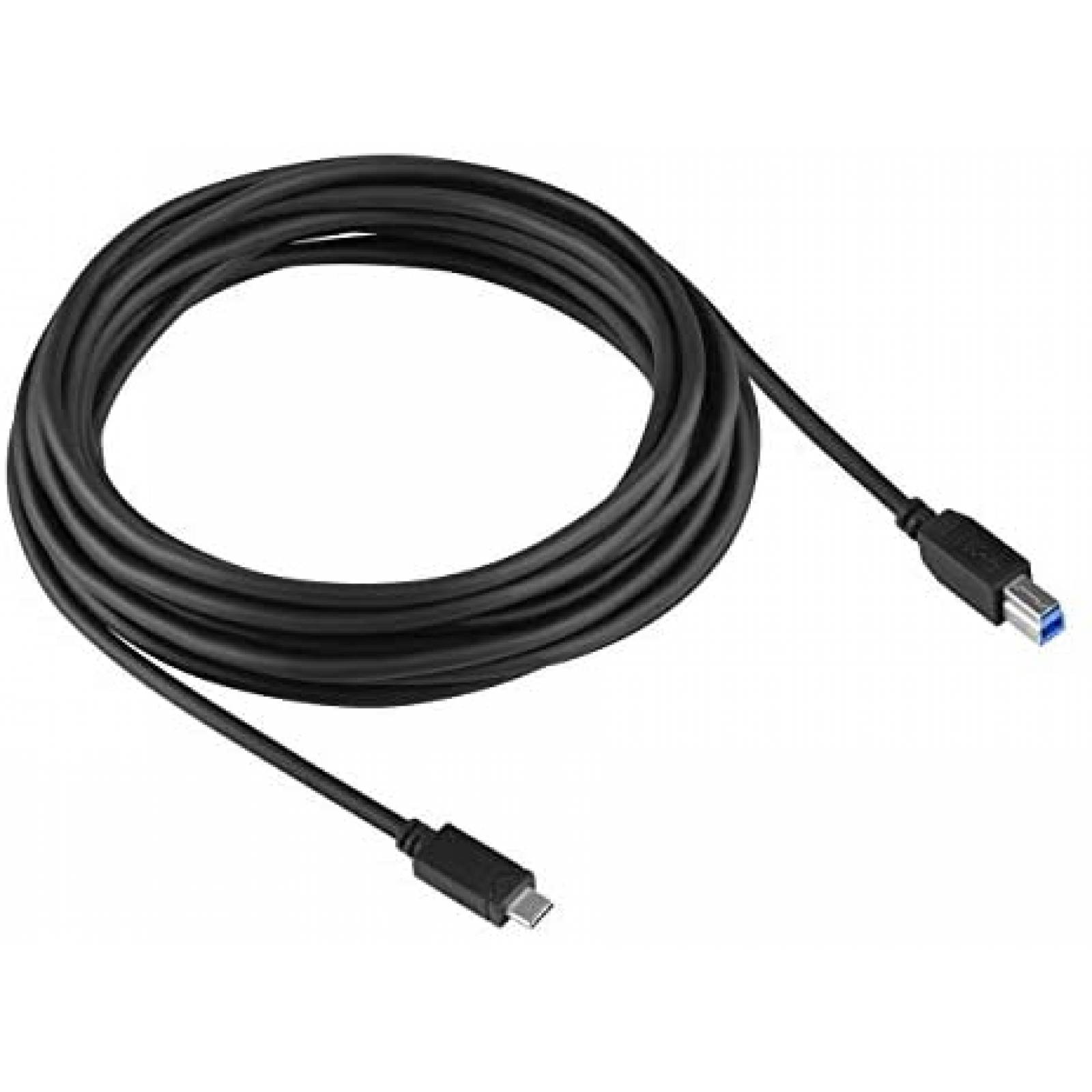 Cable USB C a B Vebner de 20 pies extra largo -Negro
