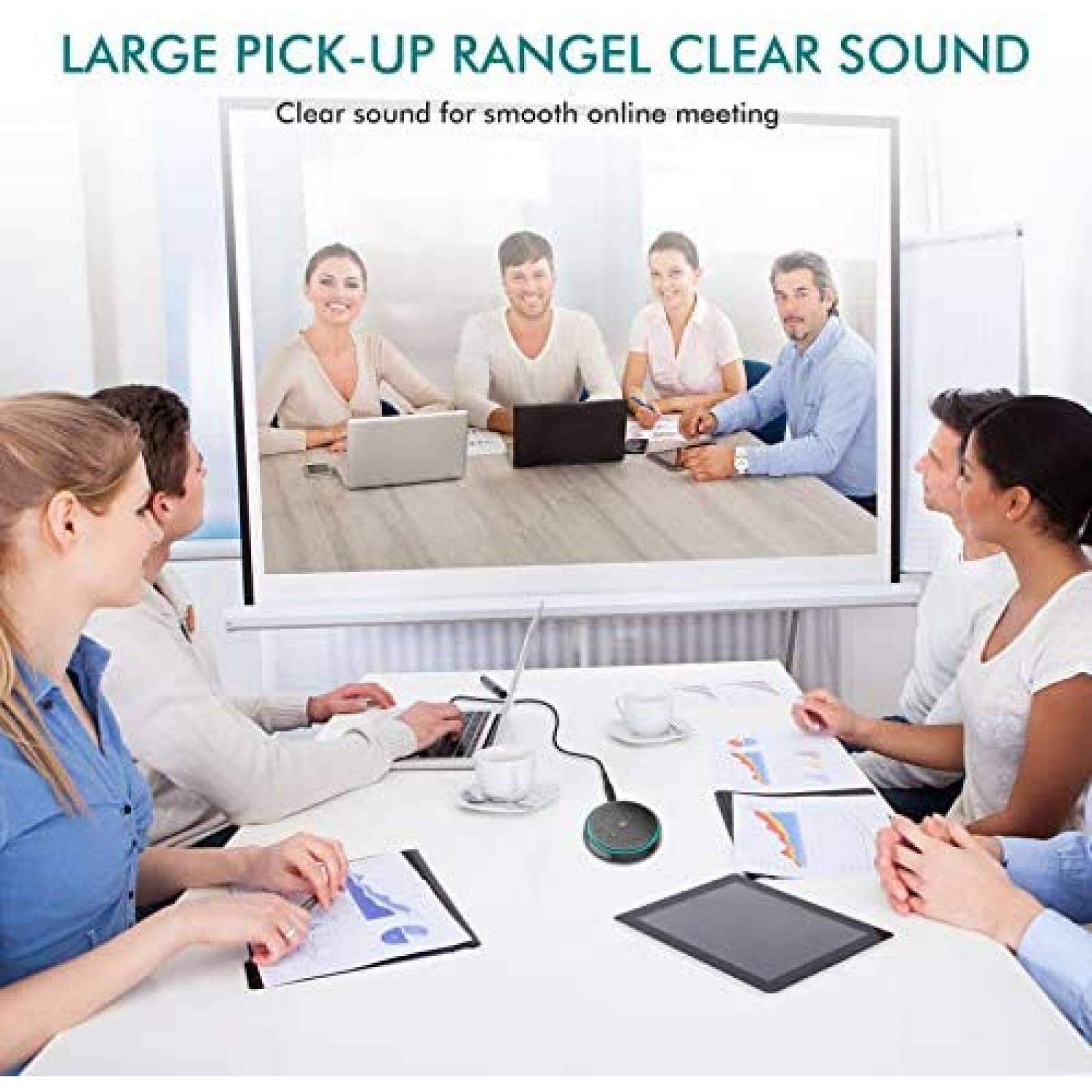 Microfono Wise Tiger Conector USB Omnidireccional 360-Negro