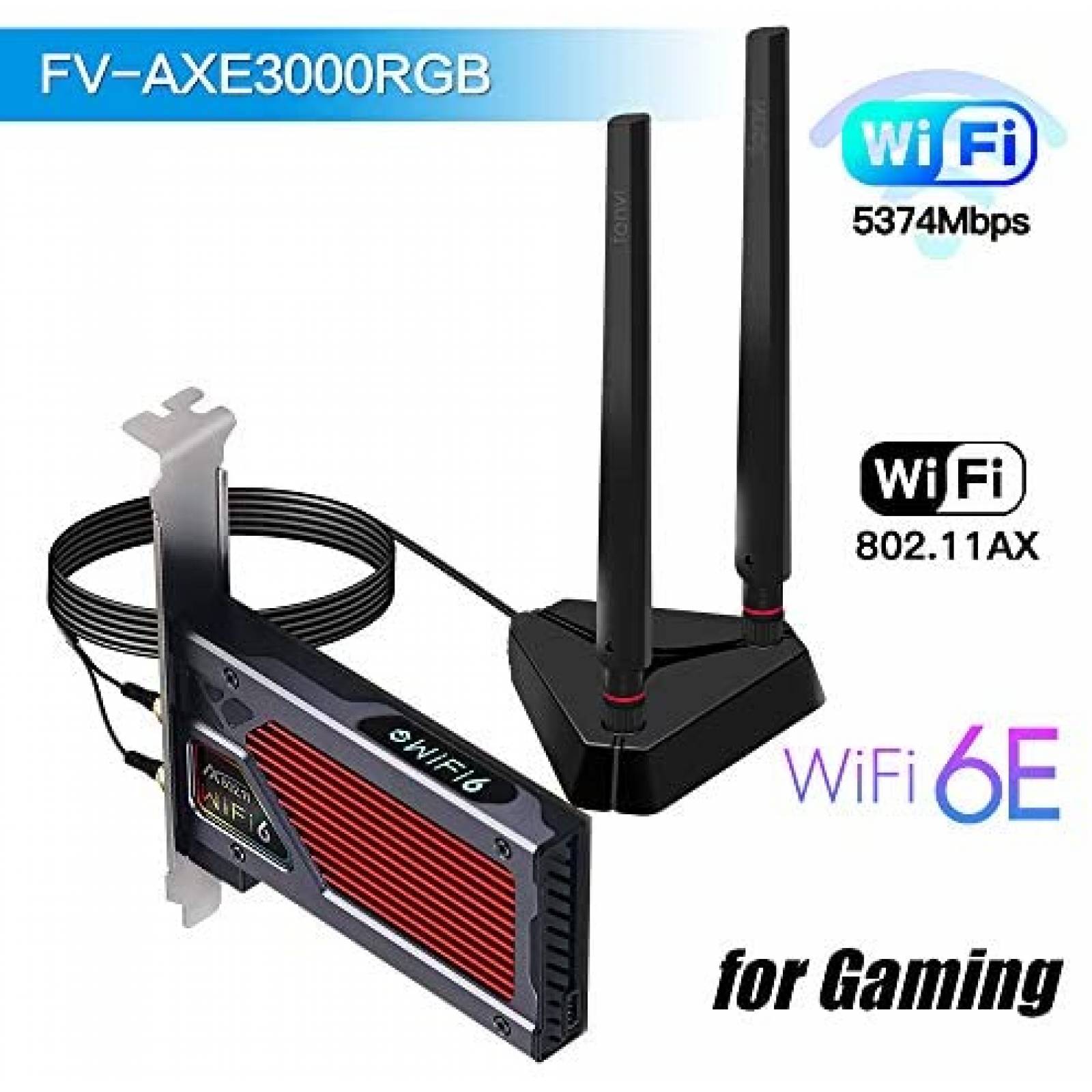 Tarjeta de Red Fenvi AX210 WiFi 6E PCI-E BT5.2 802.11ax