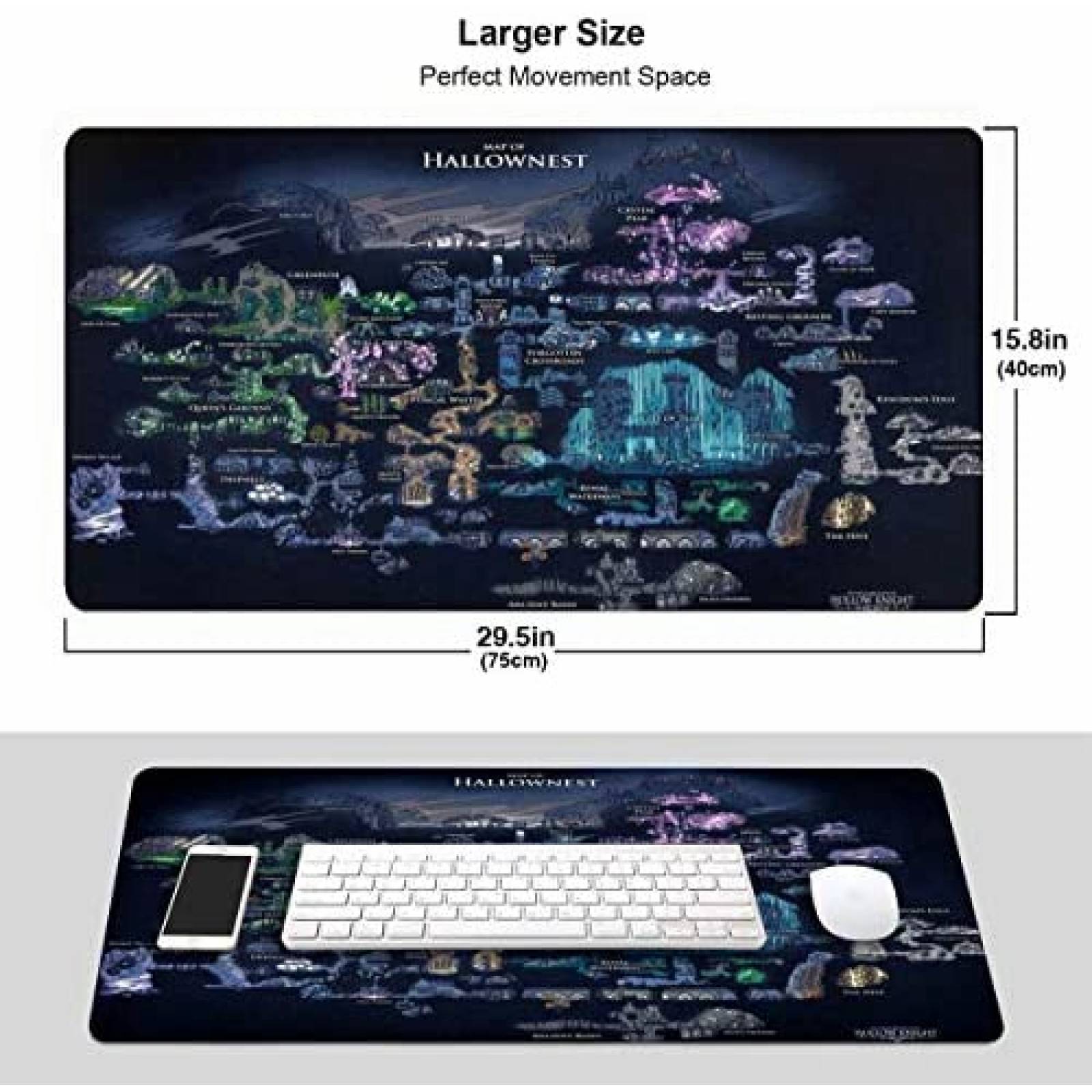 Alfombrilla de mouse hununtk Hollow Knight antideslizante