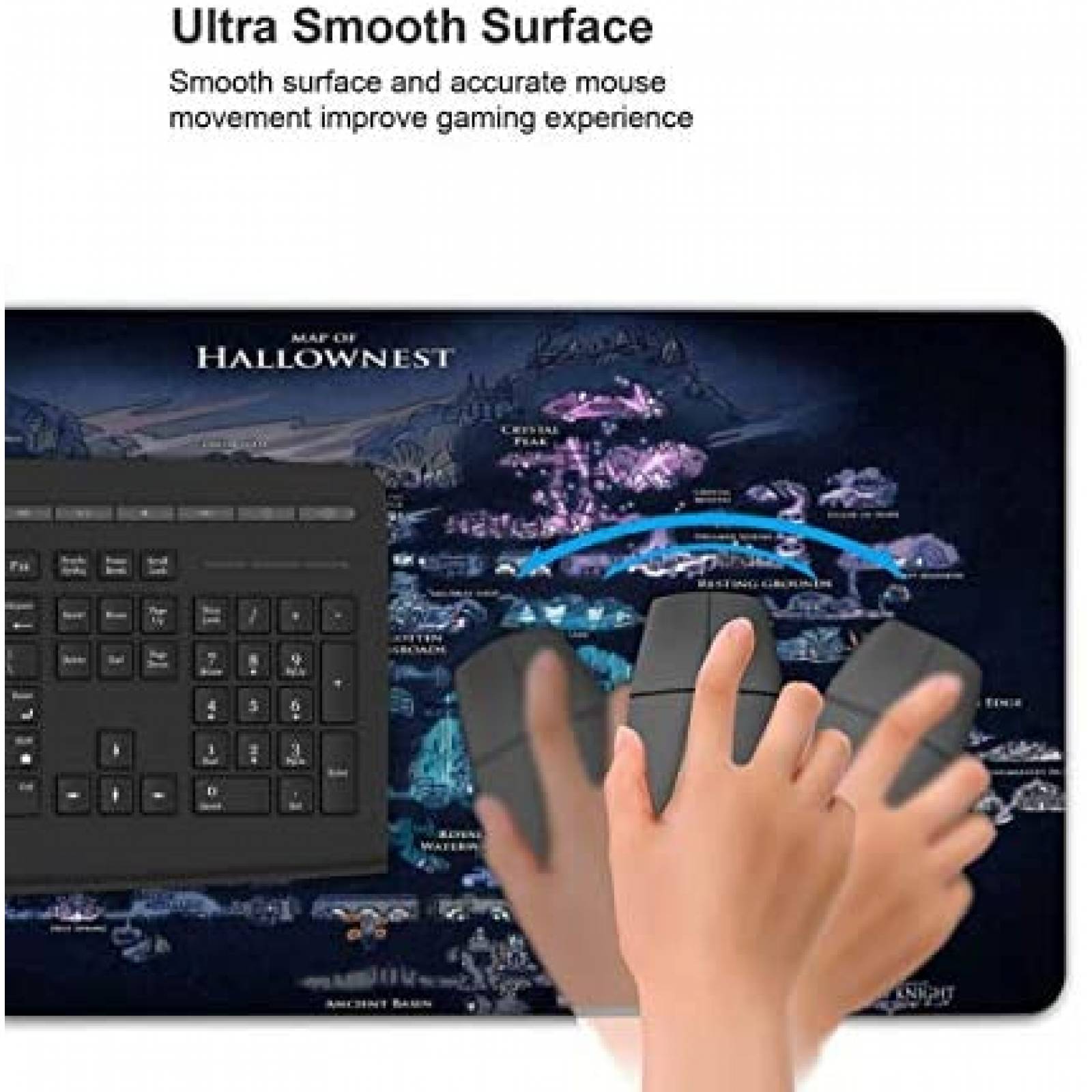 Alfombrilla de mouse hununtk Hollow Knight antideslizante