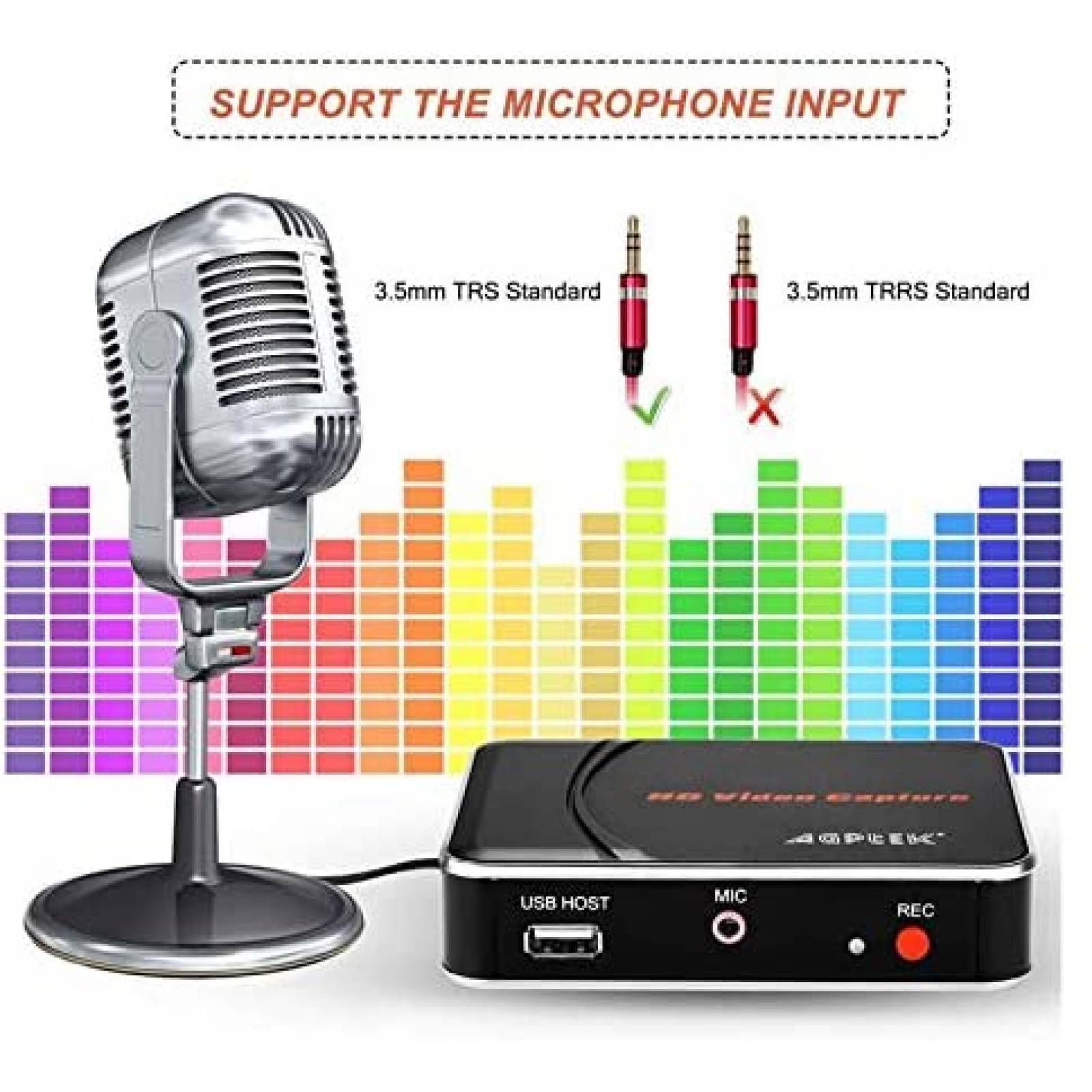 Capturadora de Video para Consola MYPIN HDMI 1080P -Negro