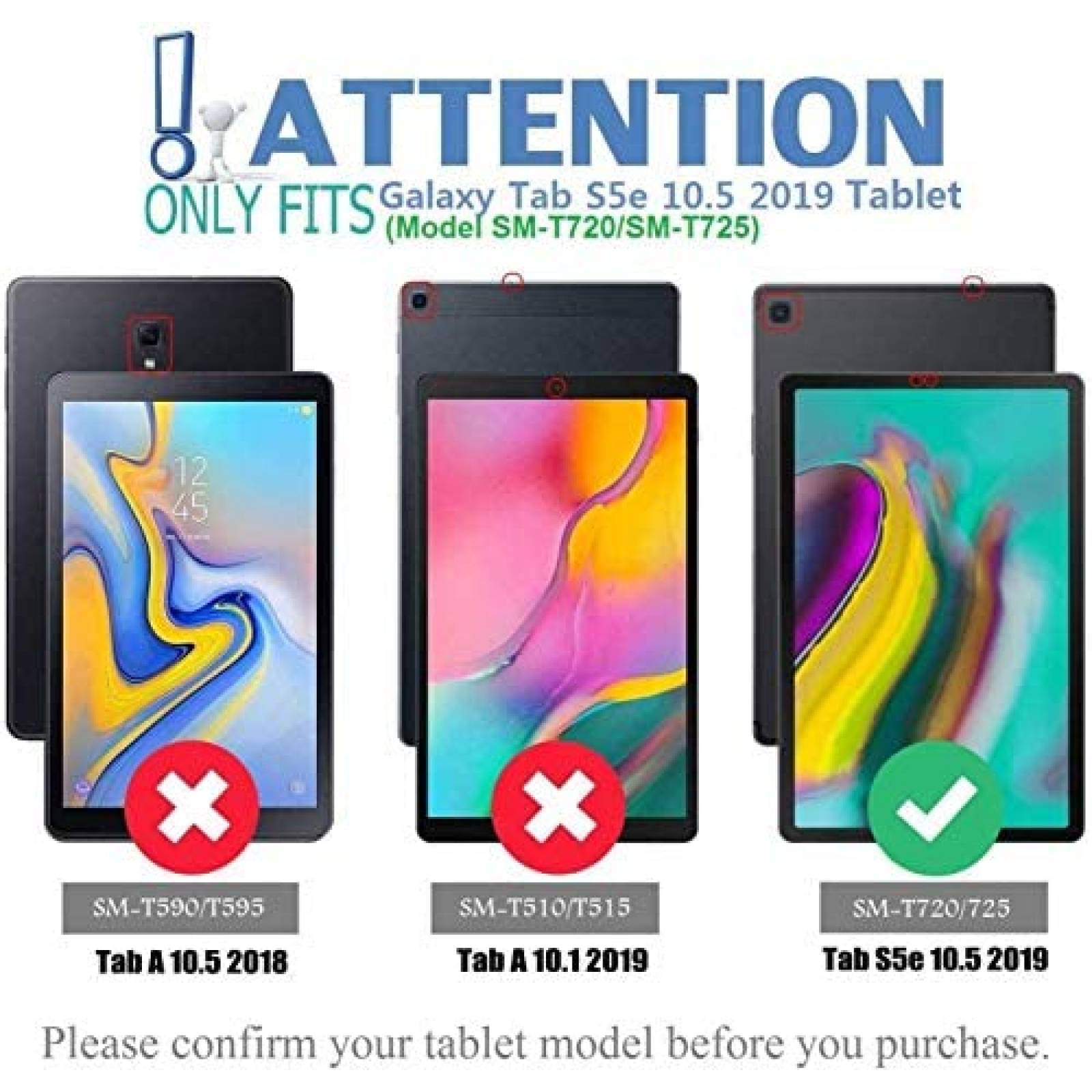 Funda con teclado Wineecy para Samsung Galaxy Tab S5e 10.5"