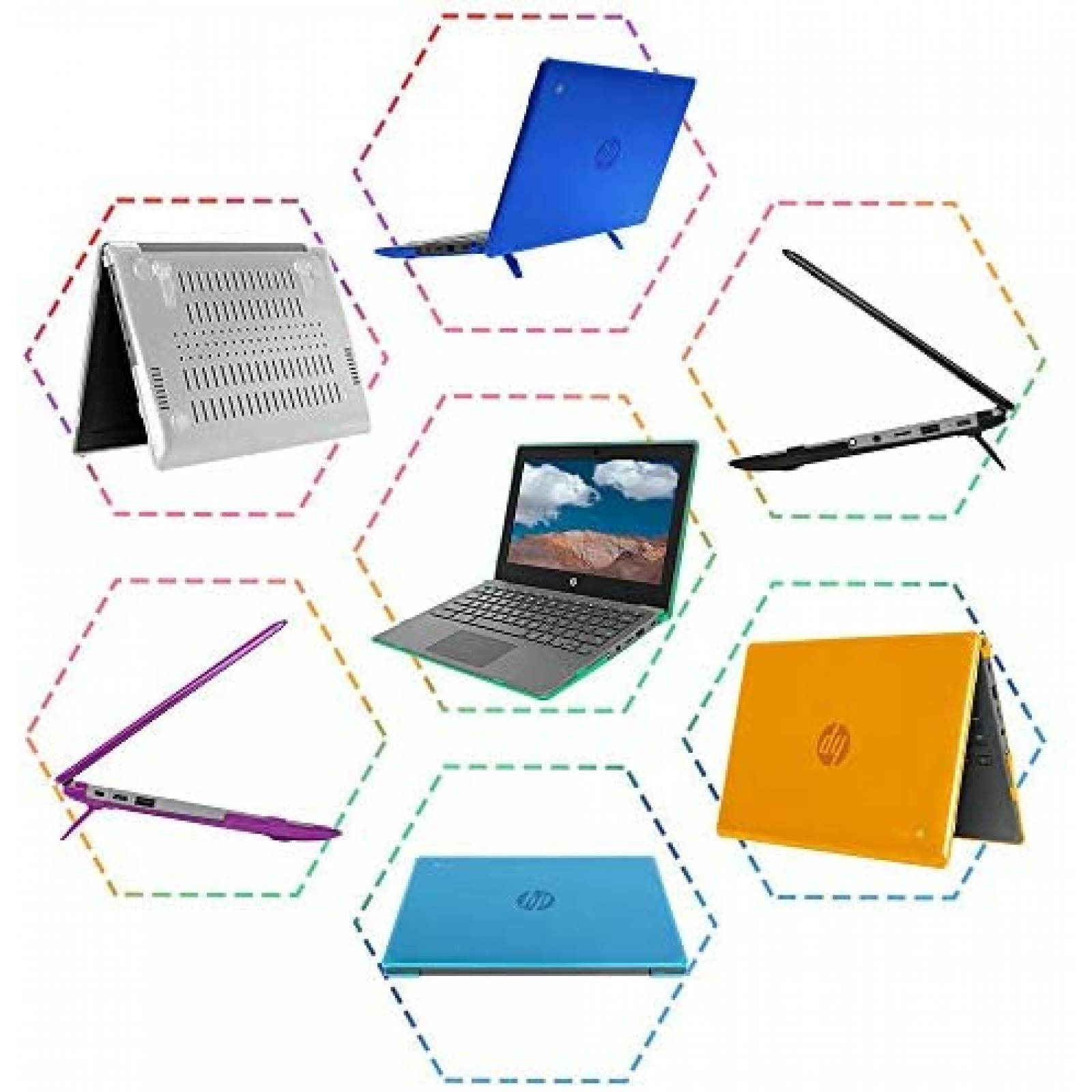 Funda mCover HP-C11a-NA Rigida para laptop 11.6" -Aqua