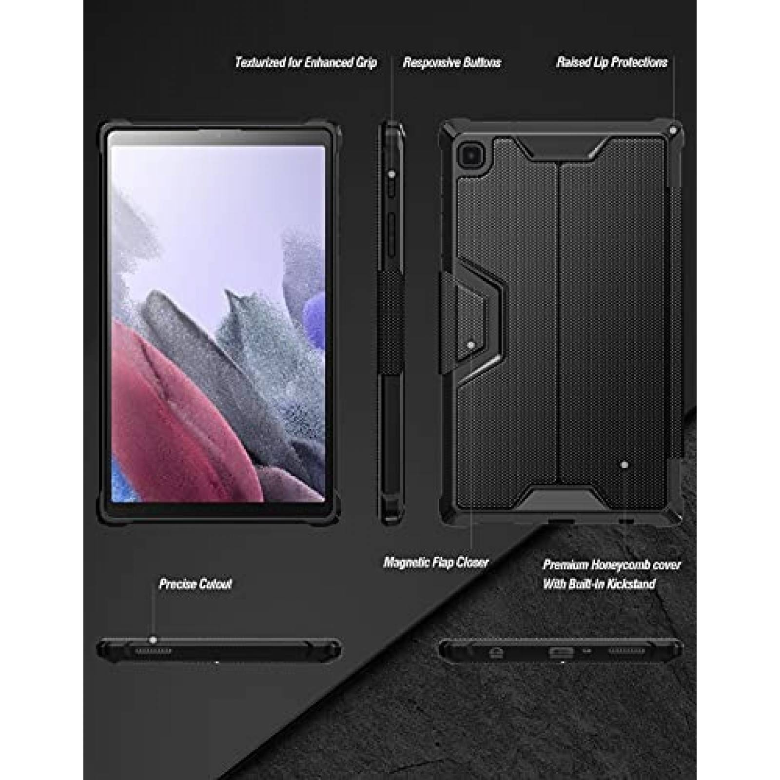 Funda para Samsung Galaxy Tab A7 Lite de 8.7" Poetic -Negro