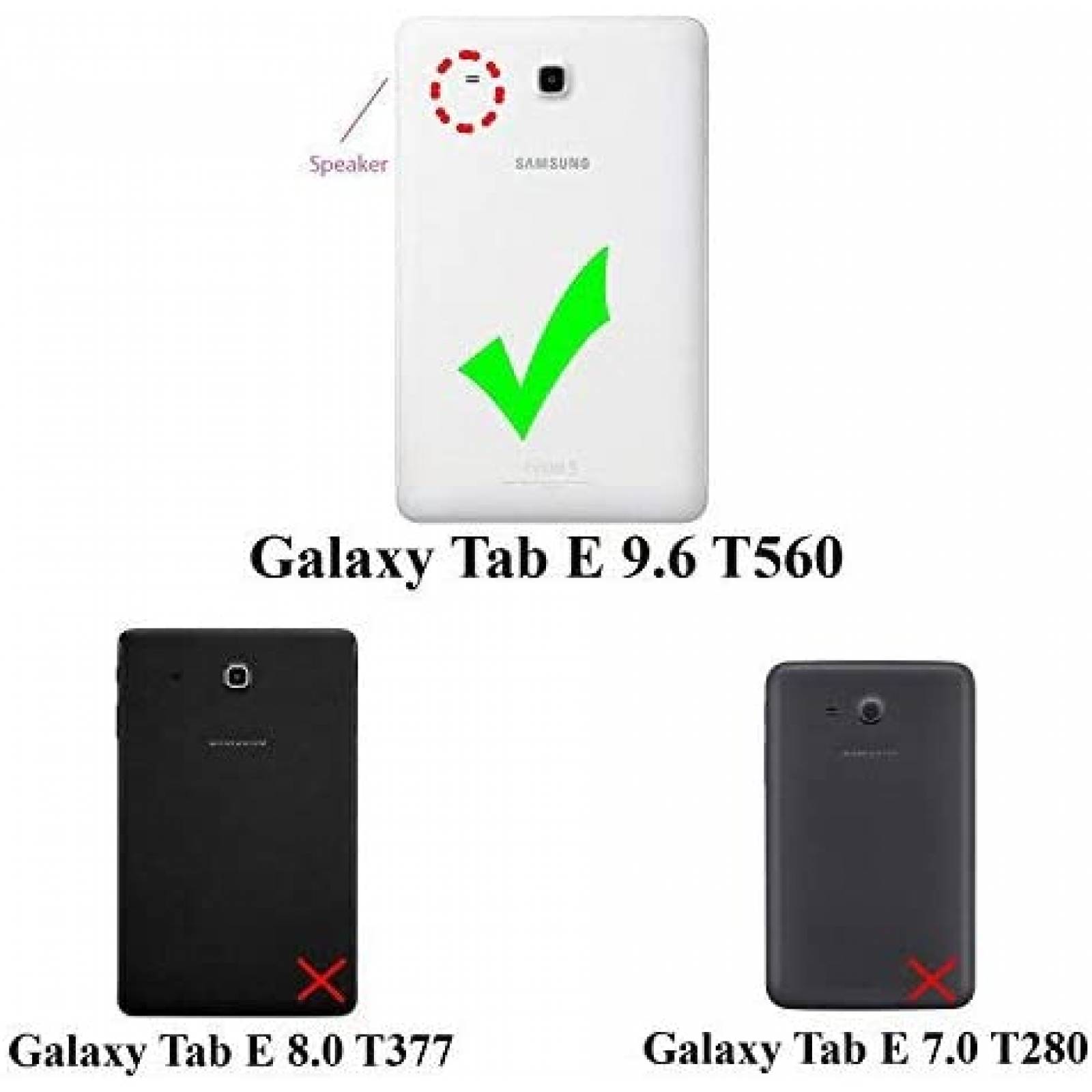 Funda Rigida KIQ SM-T560 para Galaxy Tab E 9.6" -Negro