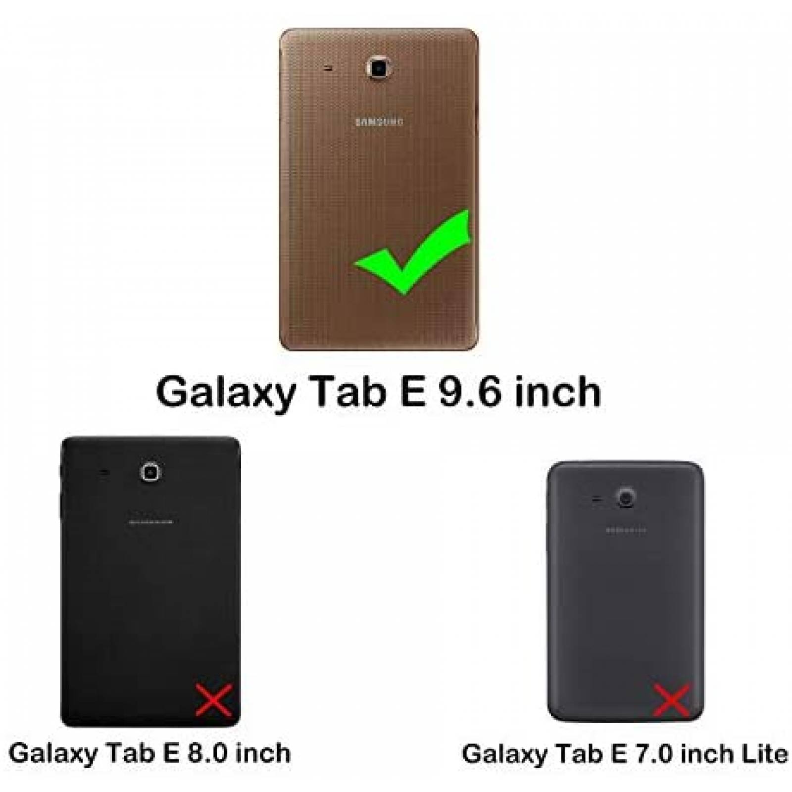 Funda Rigida KIQ SM-T560 para Galaxy Tab E 9.6" -Negro