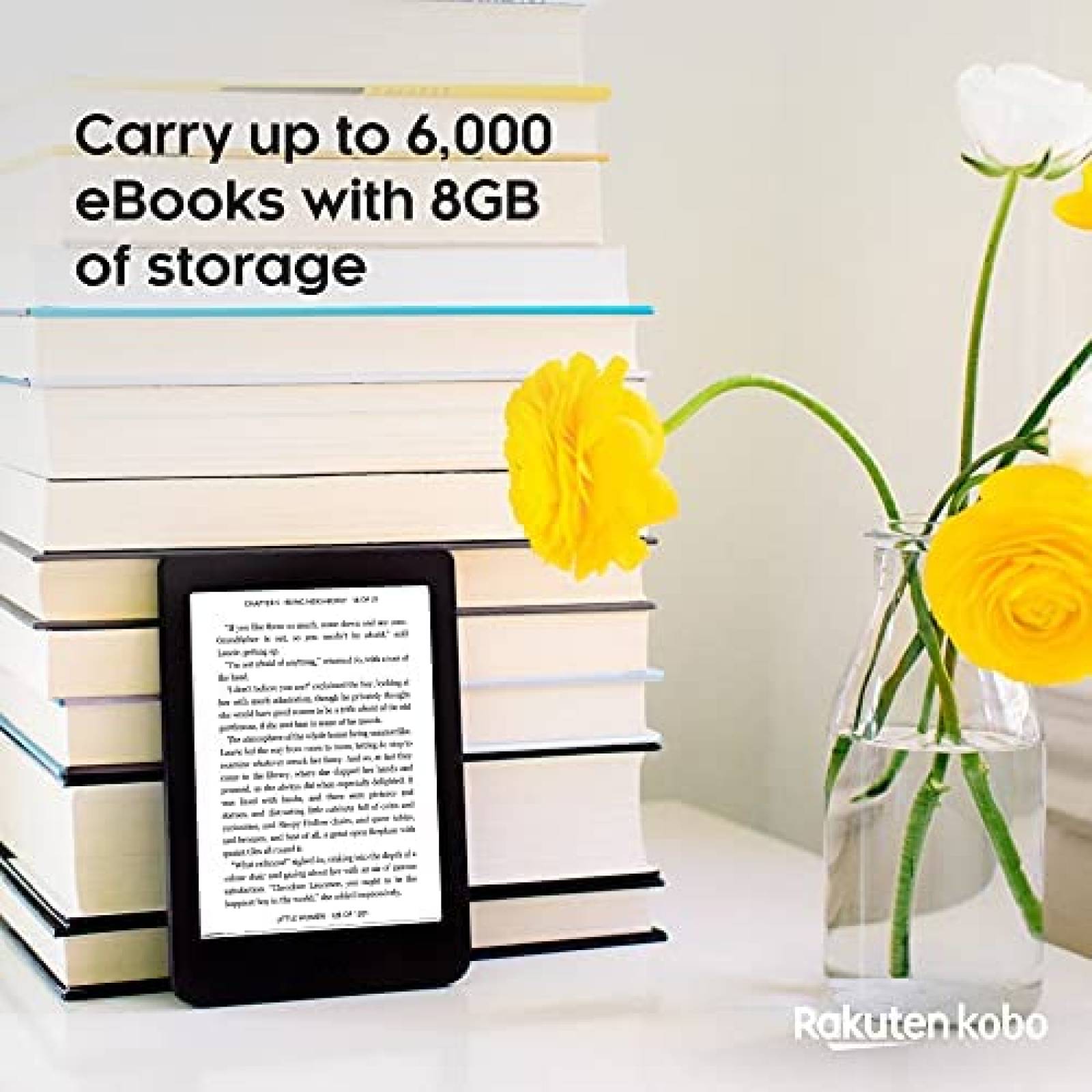 Libro electronico Kobo N306-KU-BK-K-EP WiFi 8GB 6" -Negro