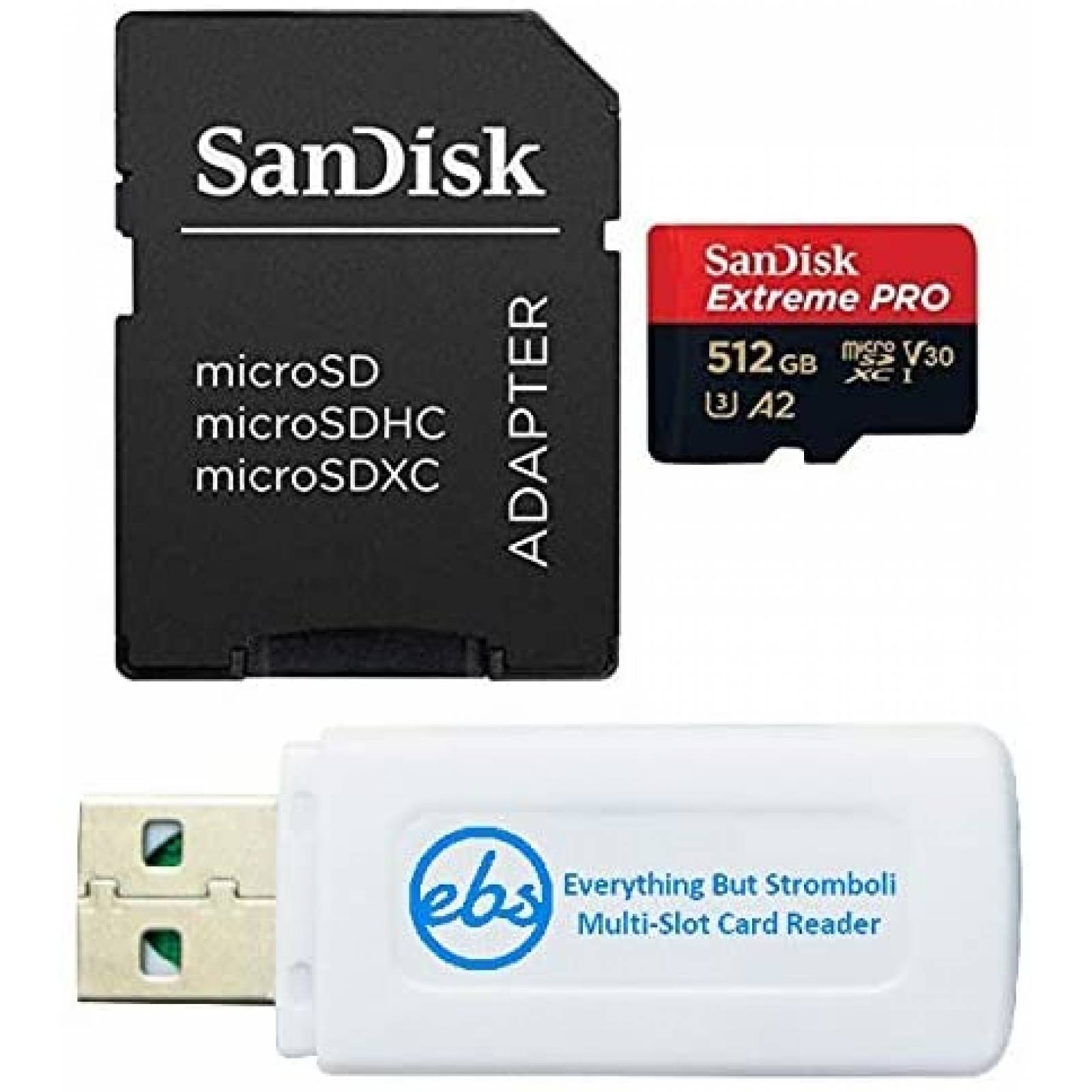 Micro SDXC SanDisk Extreme pro 512GB clase 10 -Negro