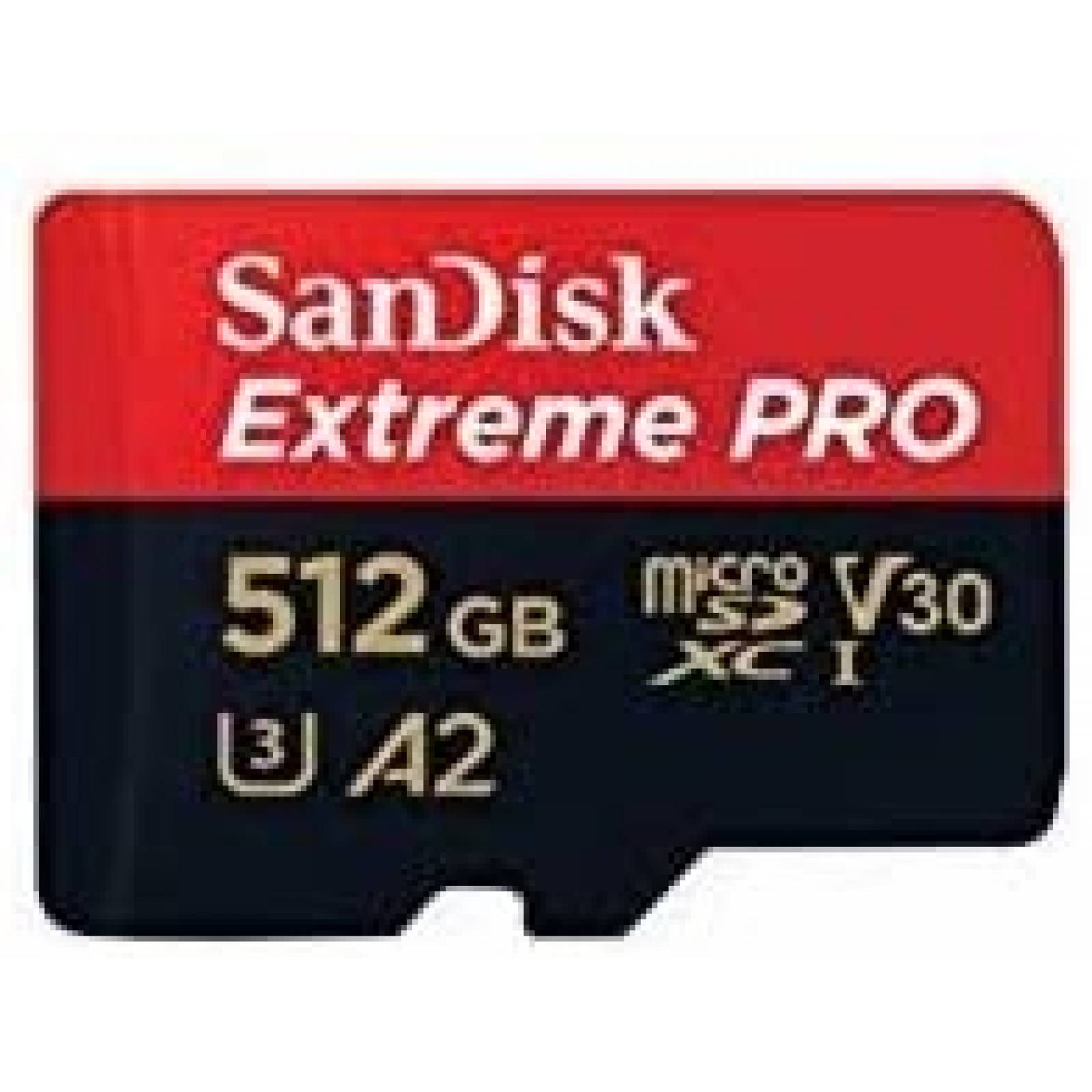 Micro SDXC SanDisk Extreme pro 512GB clase 10 -Negro