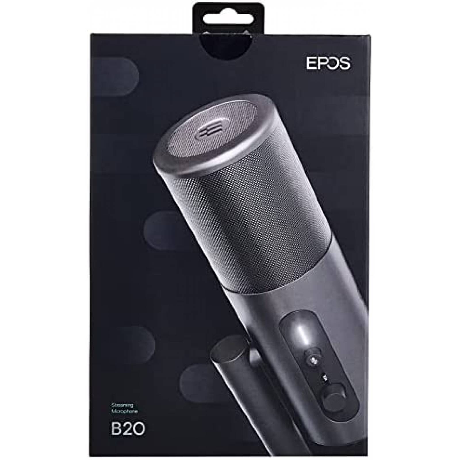 Microfono para streamer EPOS B20 2.9m usb-c 1 dB -Negro