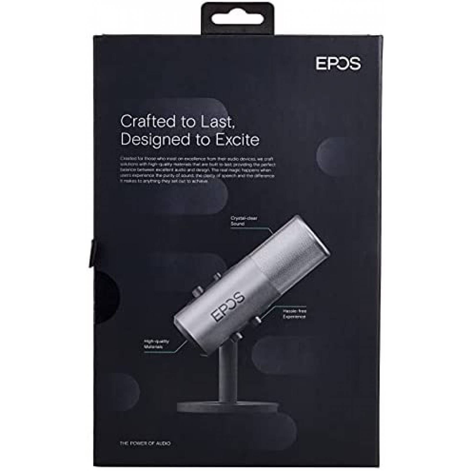 Microfono para streamer EPOS B20 2.9m usb-c 1 dB -Negro
