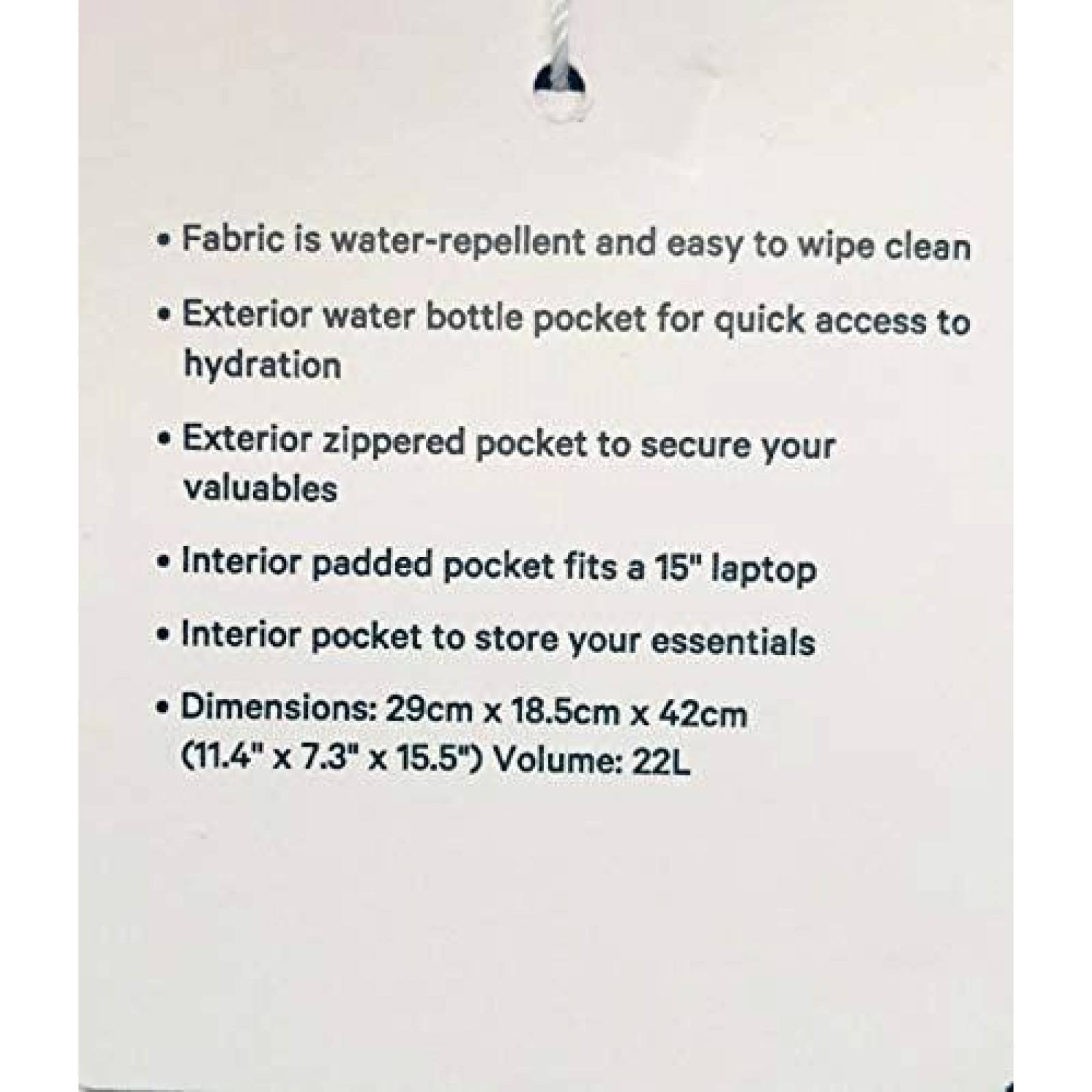 Mochila Lululemon New Crew 11.5" x 7.0" x 16.5" -Negro