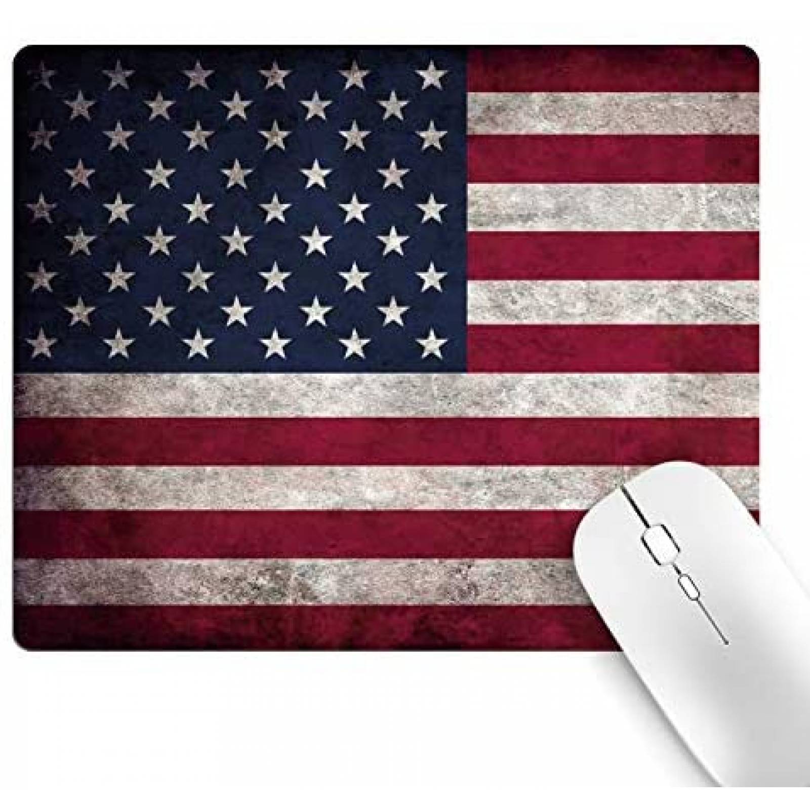 MousePad ROLEES Bandera USA HD Rectangular Escritorio -Rojo