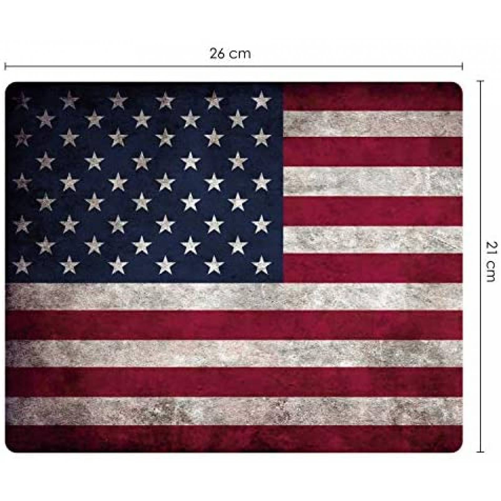 MousePad ROLEES Bandera USA HD Rectangular Escritorio -Rojo