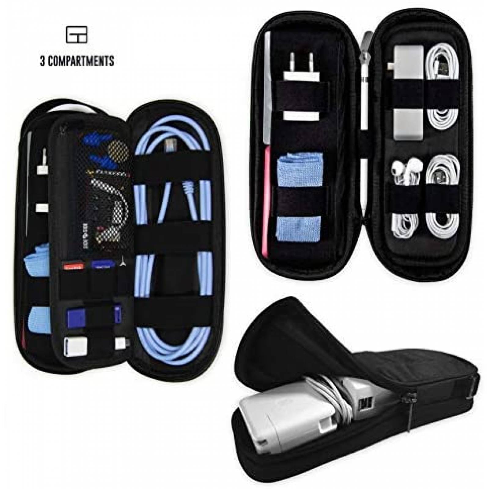 Organizador Side by Side Para Accesorios Tecnologia -Negro