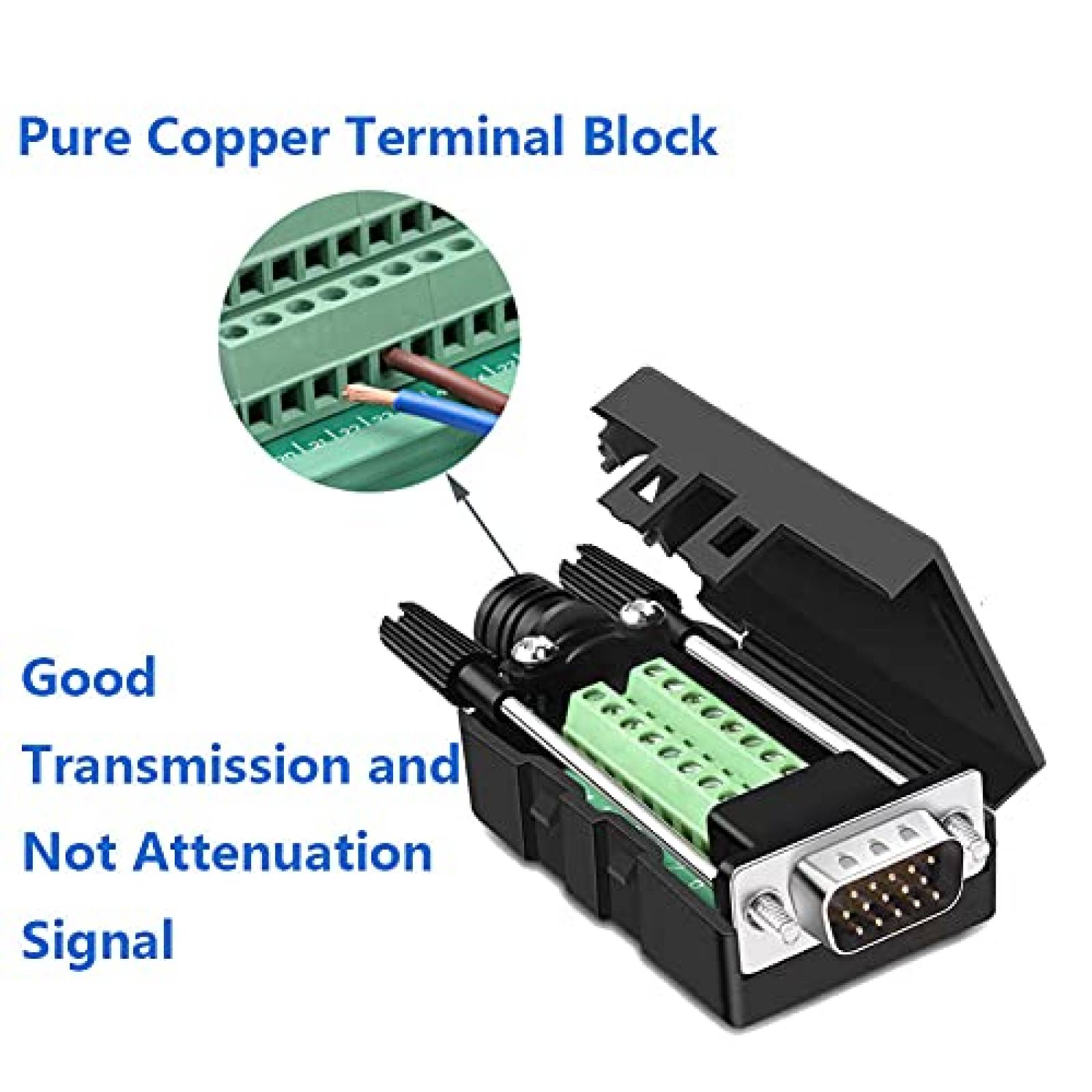 Pack conector VGA Jienk DB15 x4 macho/hembra 15pin -Negro