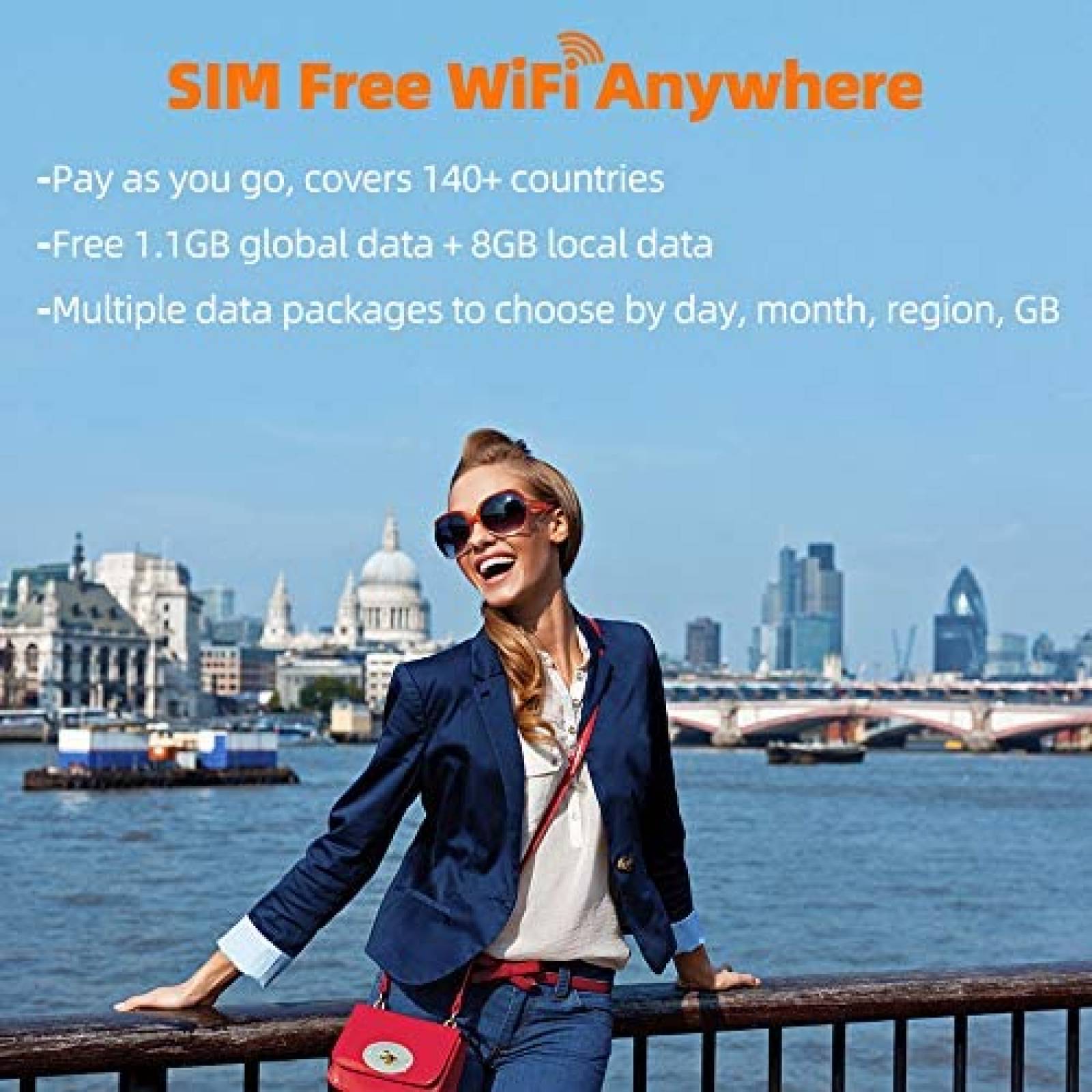 Router Movil GlocalMe DuoTurbo 4G LTE 8GB/1GB Global -Negro