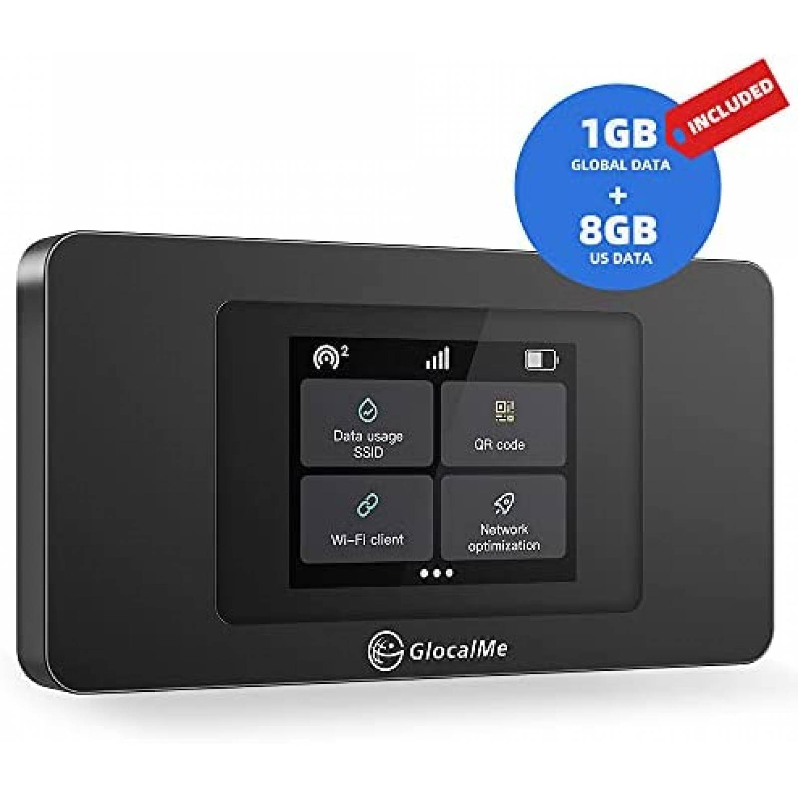 Router Movil GlocalMe DuoTurbo 4G LTE 8GB/1GB Global -Negro