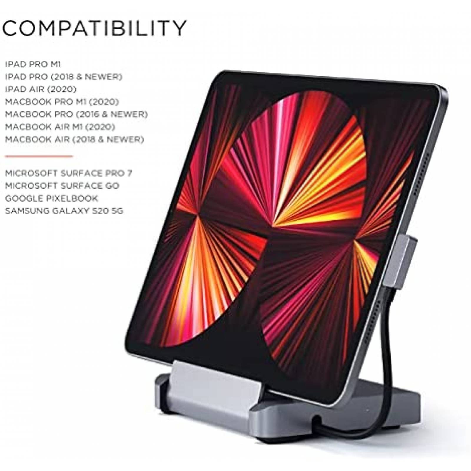 Soporte Tablet Satechi ST-TCSHIPM USB C Compatible -Negro