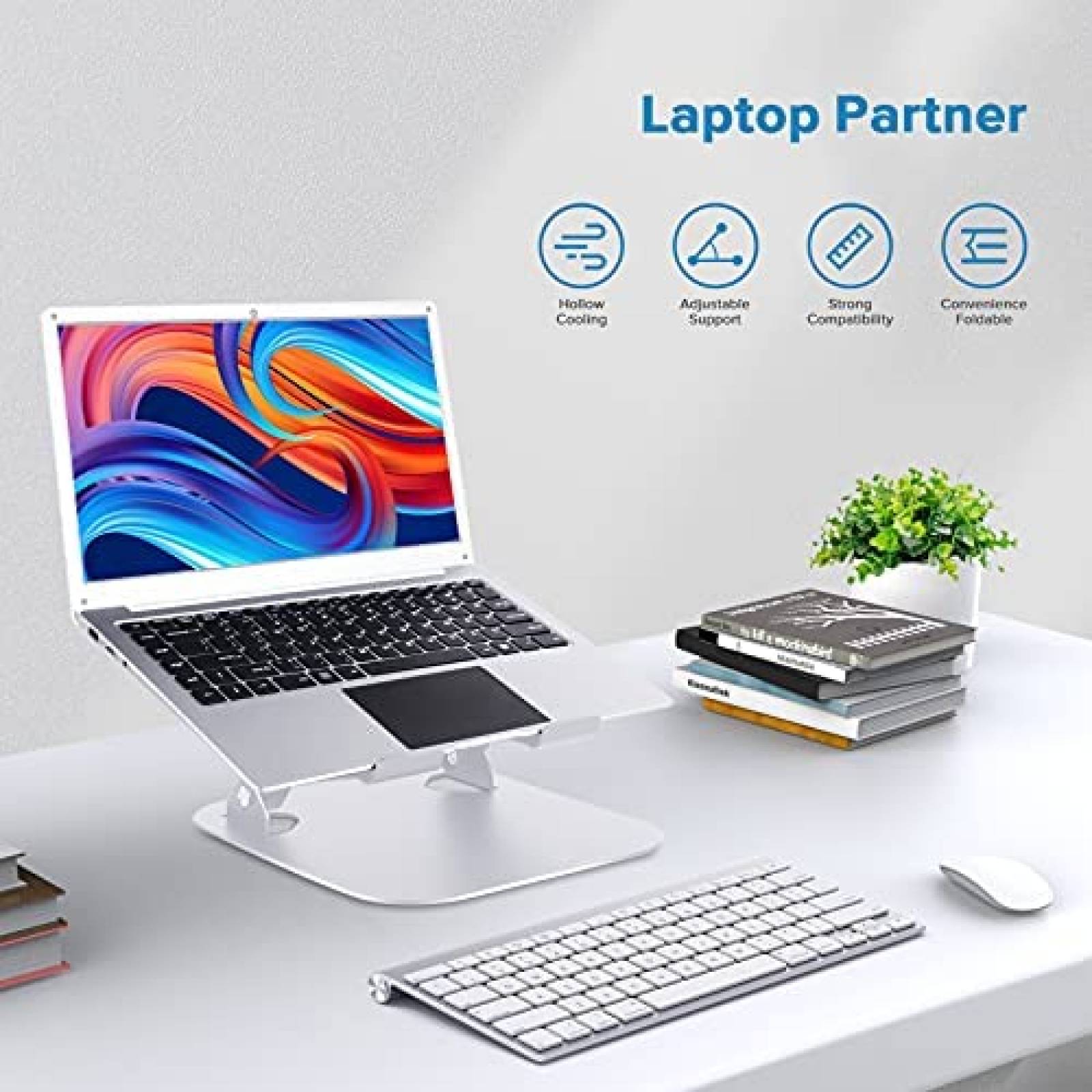 Soporte WONNIE Para Laptop 10-17'' Ergonomico -Plateado