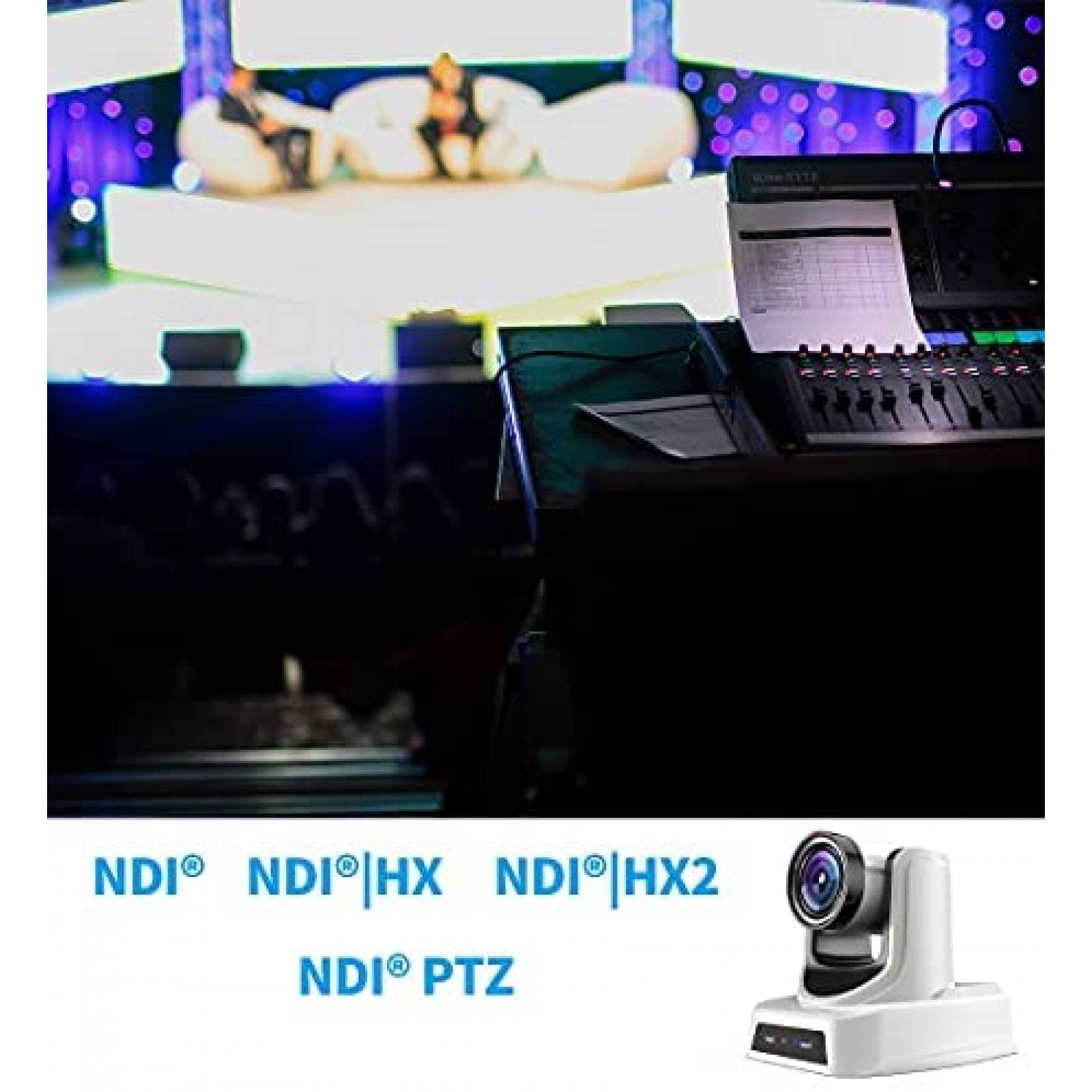 Webcam SMTAV NDI PTZ Zoom 20x+16x 1080p con Sensor de 1/2.7