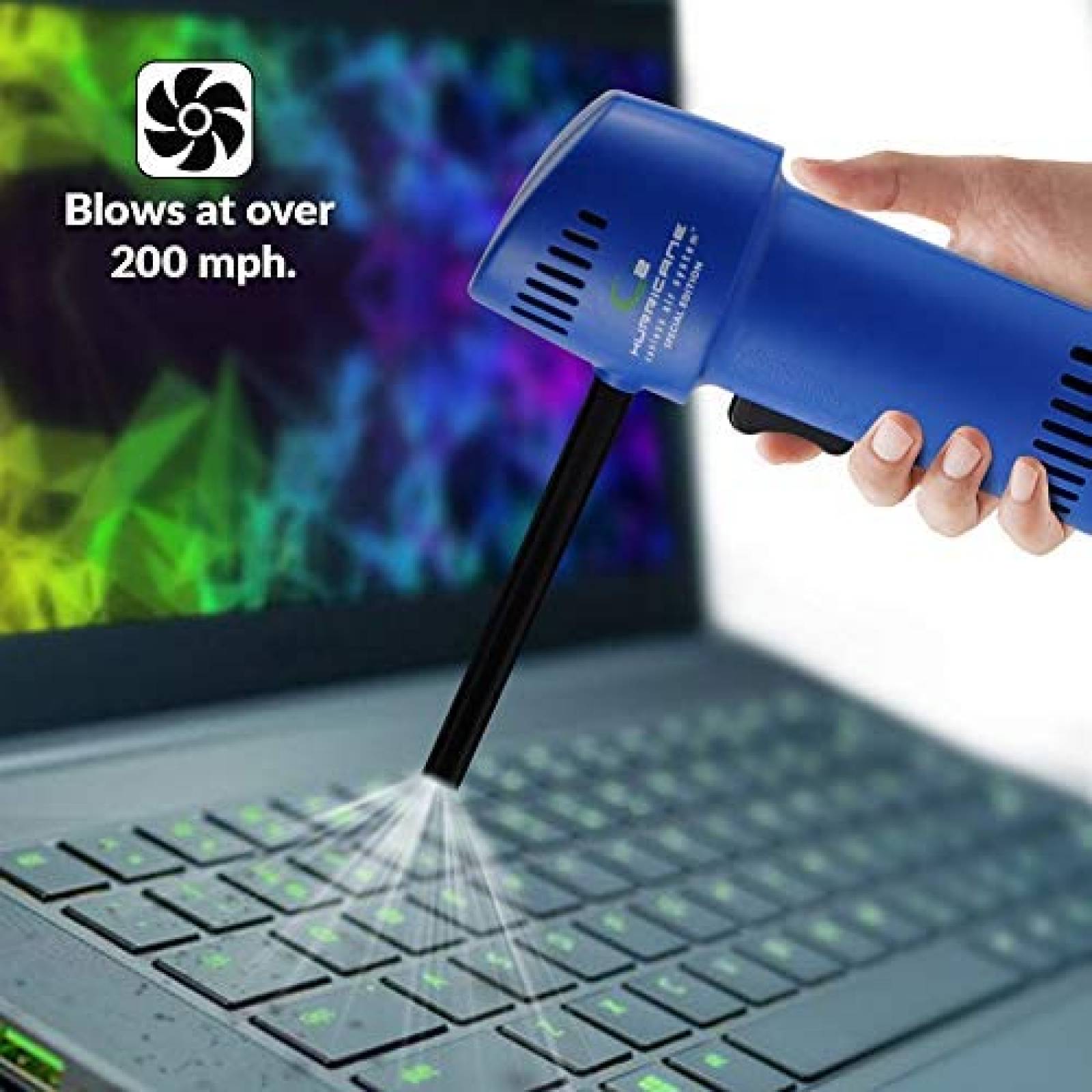 Limpiador de Aire Comprimido The O2 Hurricane 220+ -Azul