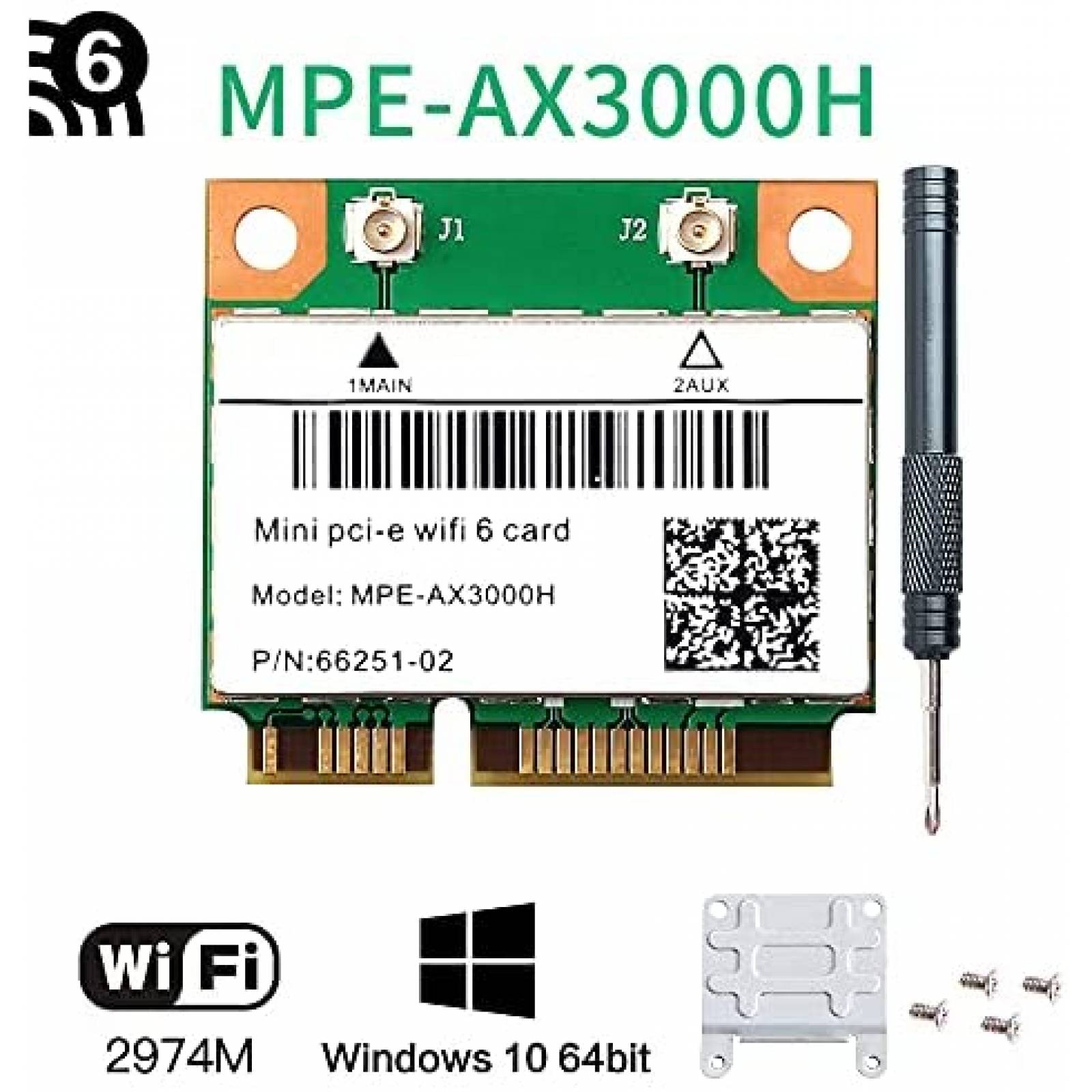 Tarjeta Wifi REKONG MPE AX3000H 6 Doble Banda Para Mini PC