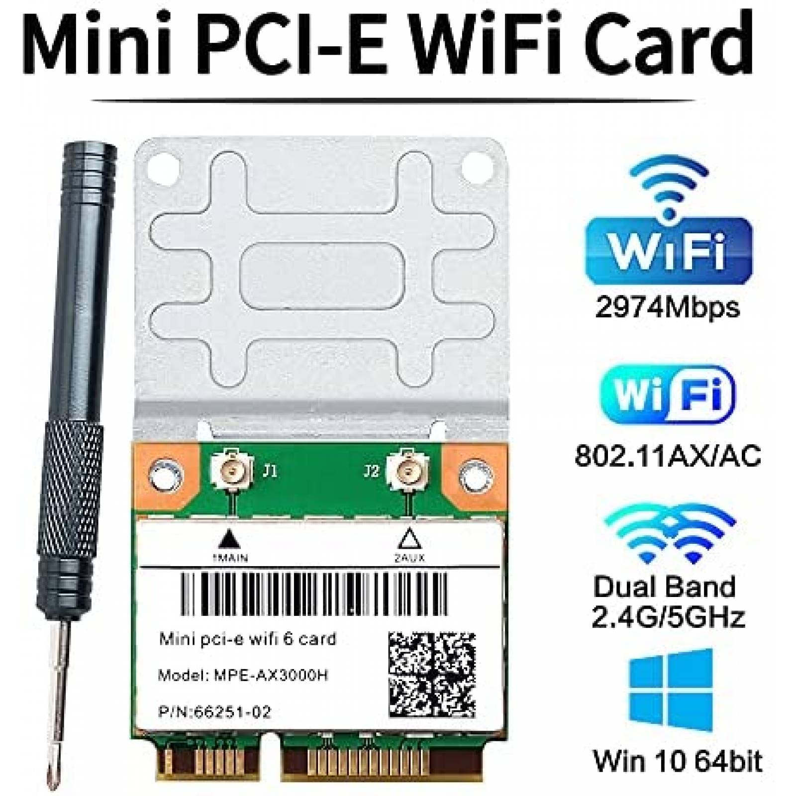 Tarjeta Wifi REKONG MPE AX3000H 6 Doble Banda Para Mini PC