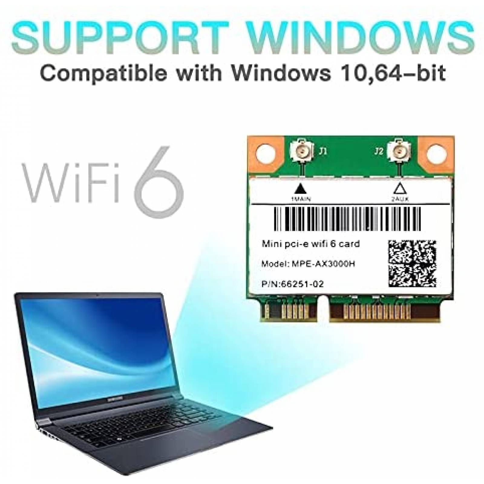 Tarjeta Wifi REKONG MPE AX3000H 6 Doble Banda Para Mini PC