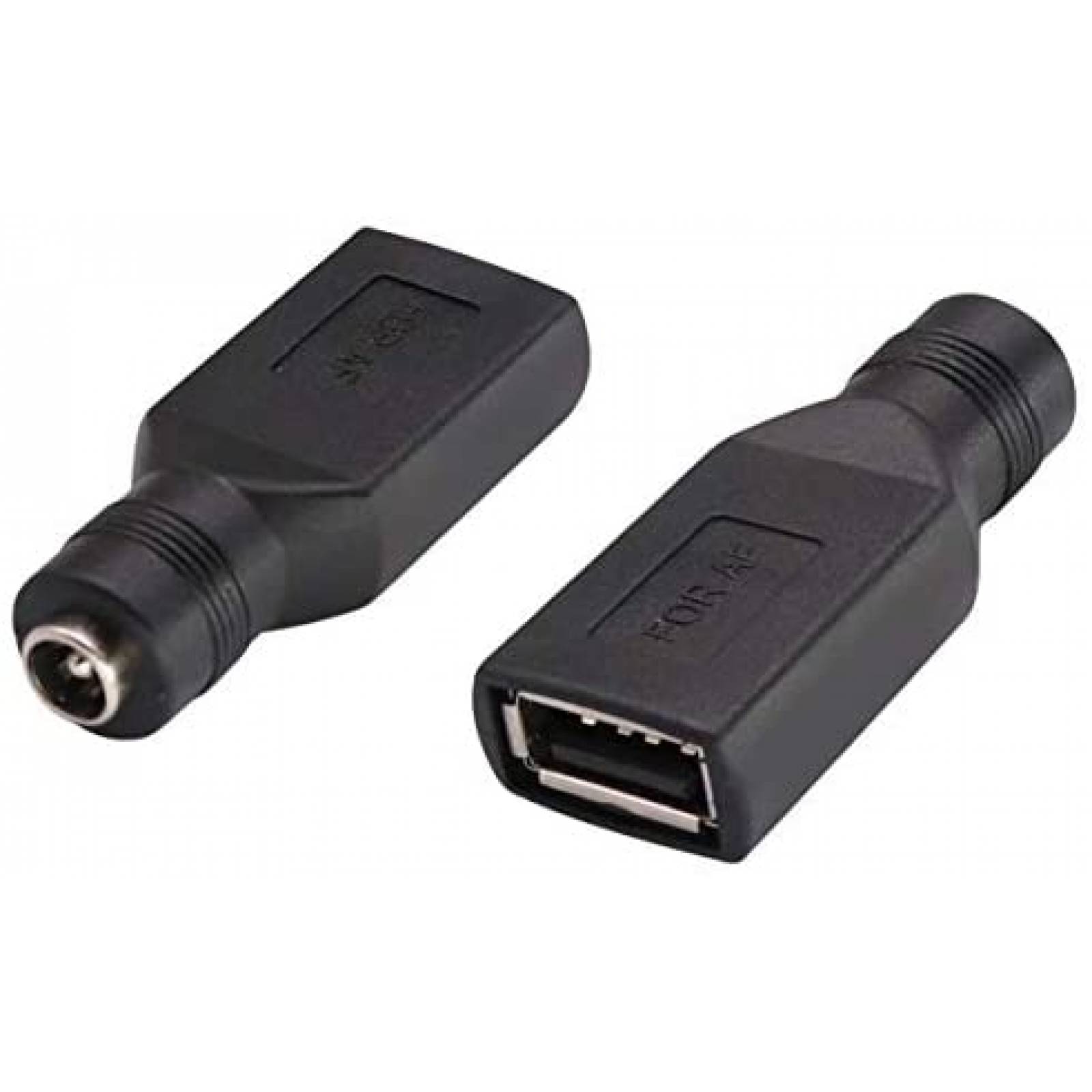 Adaptador USB AAOTOKK Hembra-DC 5V Cargador -Negro