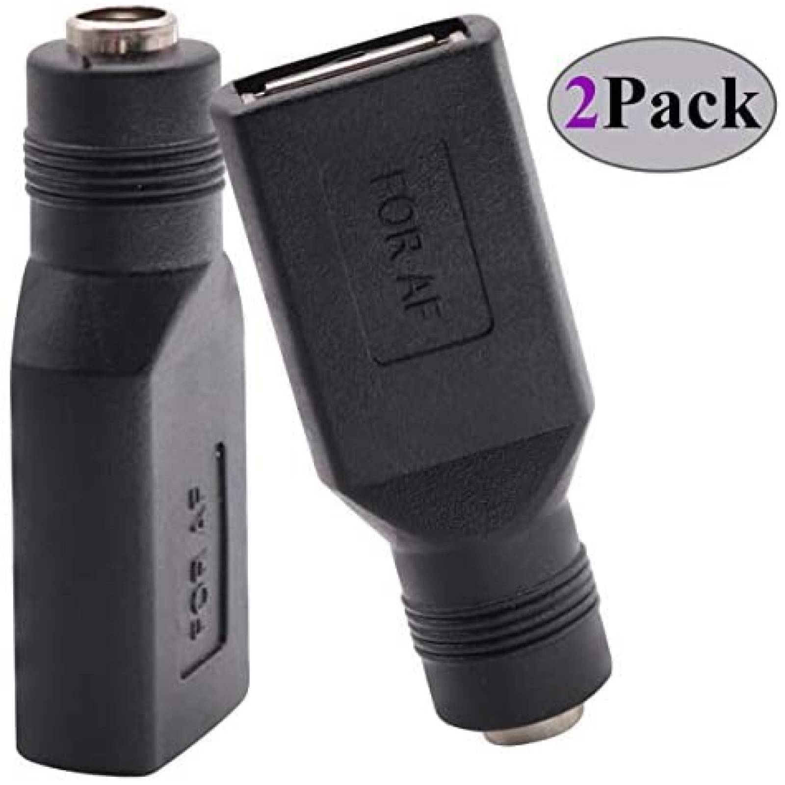 Adaptador USB AAOTOKK Hembra-DC 5V Cargador -Negro