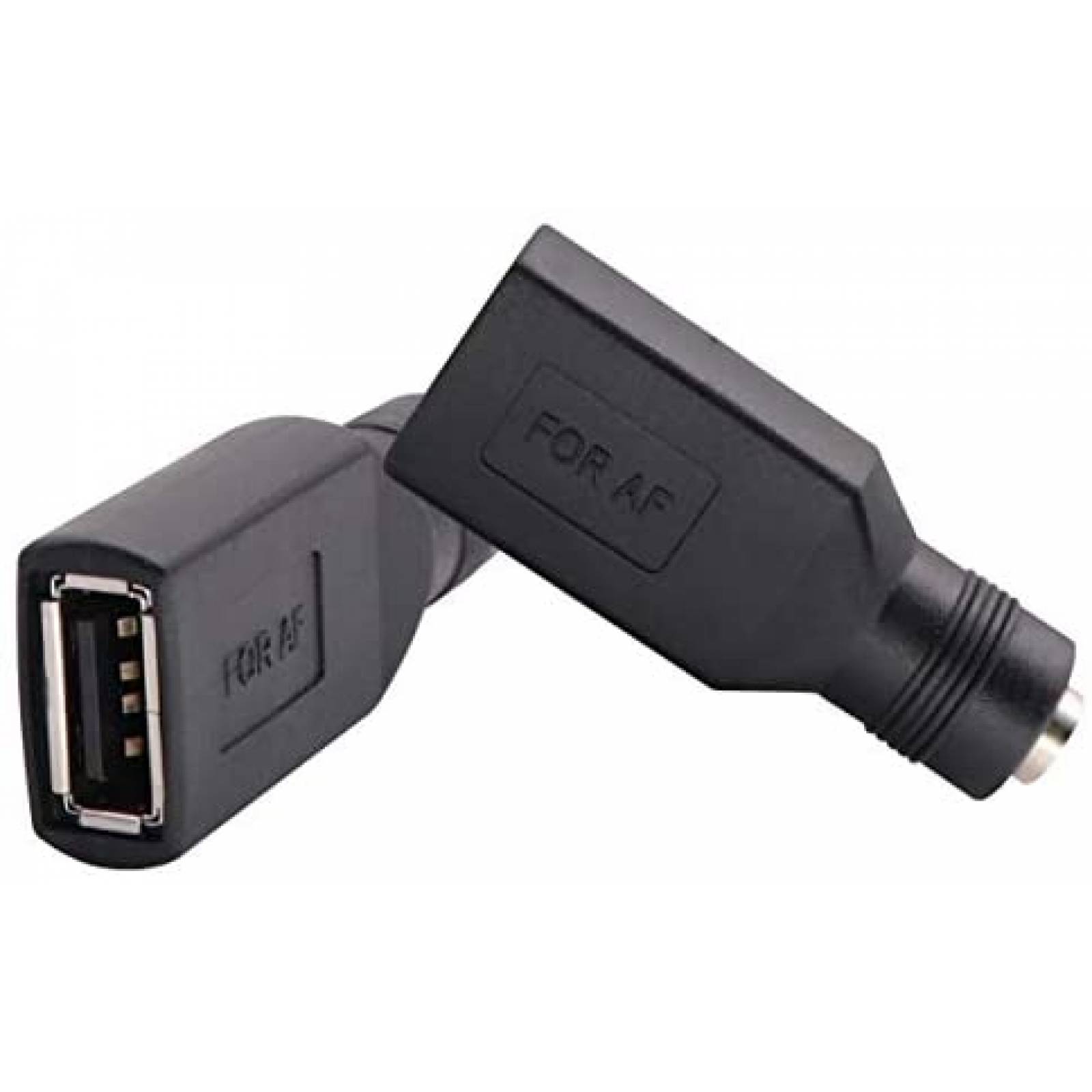 Adaptador USB AAOTOKK Hembra-DC 5V Cargador -Negro