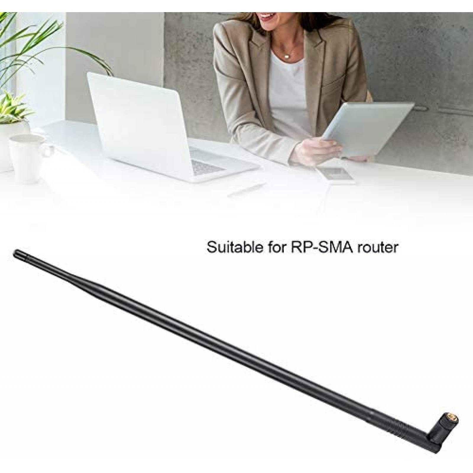 Antena WiFi Dilwe1 12DBI de largo alcance banda dual 2.4G/5G