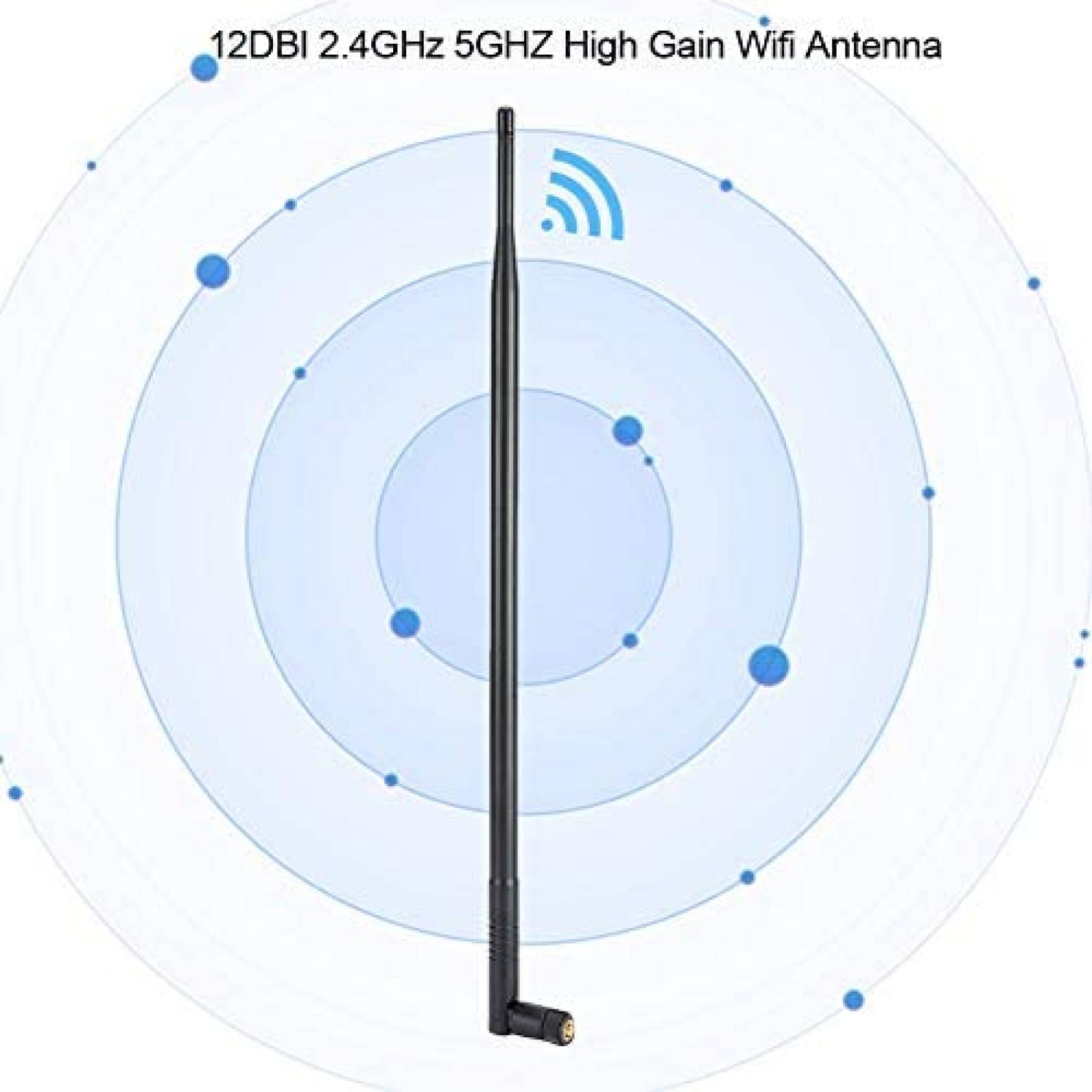 Antena WiFi Dilwe1 12DBI de largo alcance banda dual 2.4G/5G