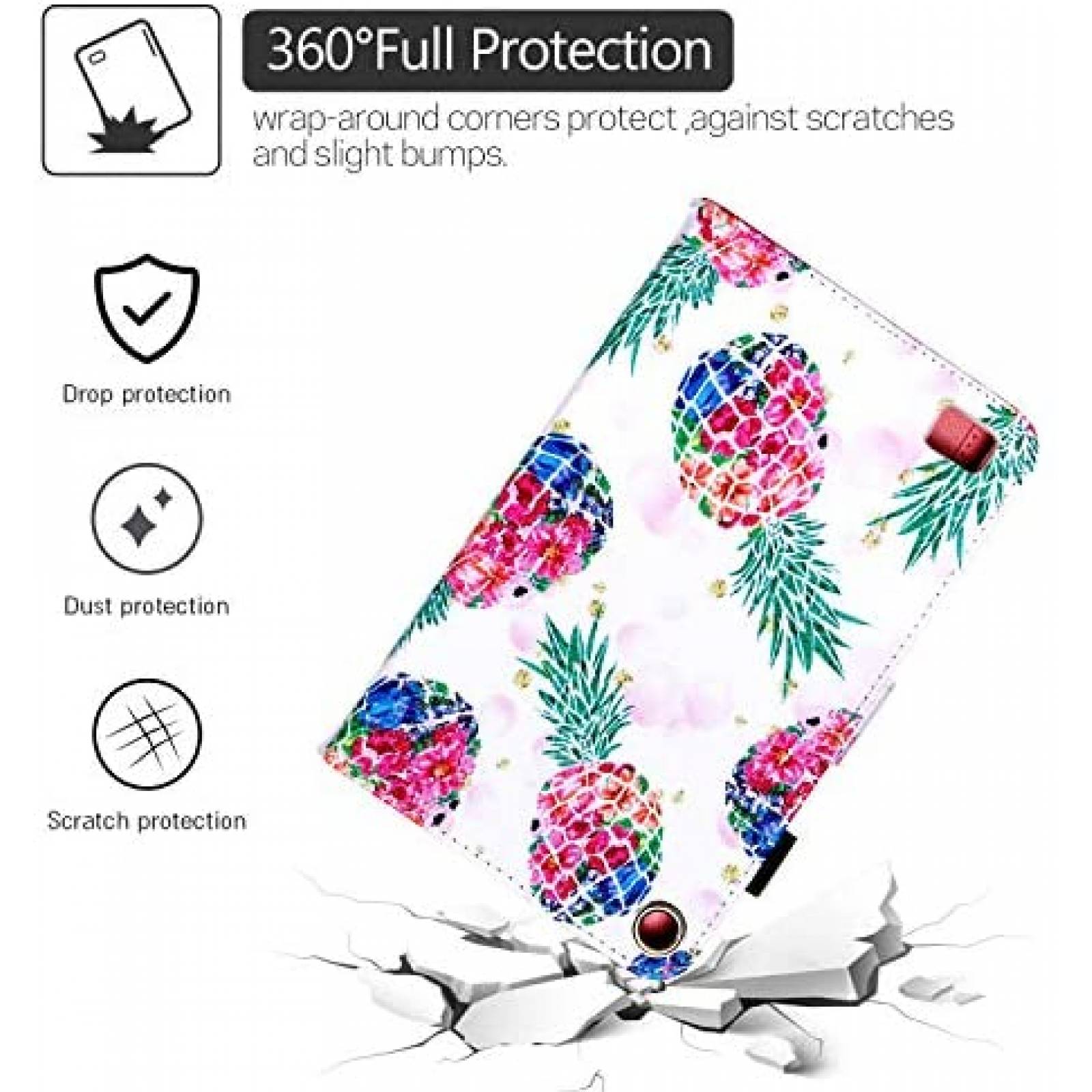 Funda Elepower Para Amazon Tablet Fire 7 Piñas -Blanco