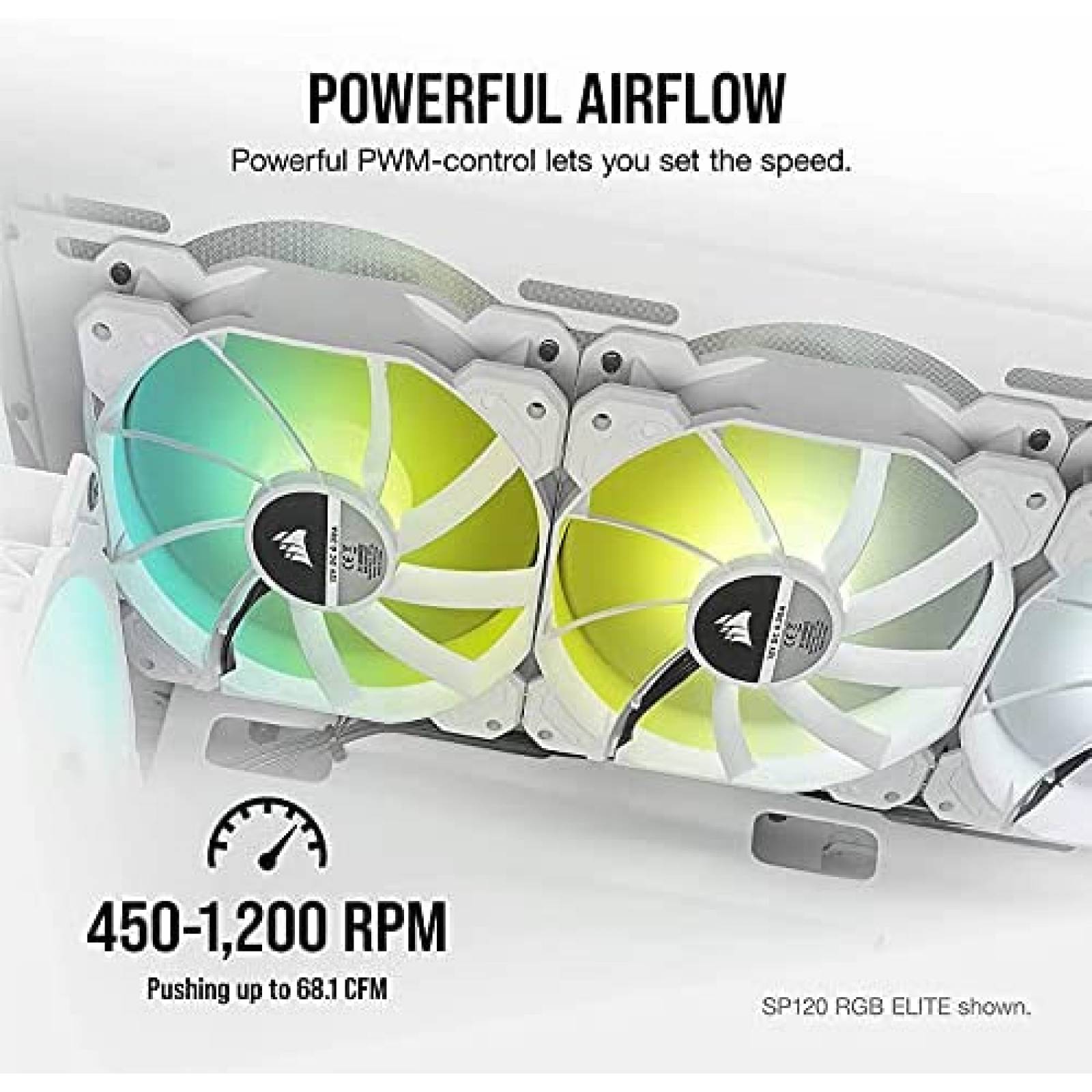 Ventilador CORSAIR iCUE SP140 Doble 140mm LED RGB -Blanco