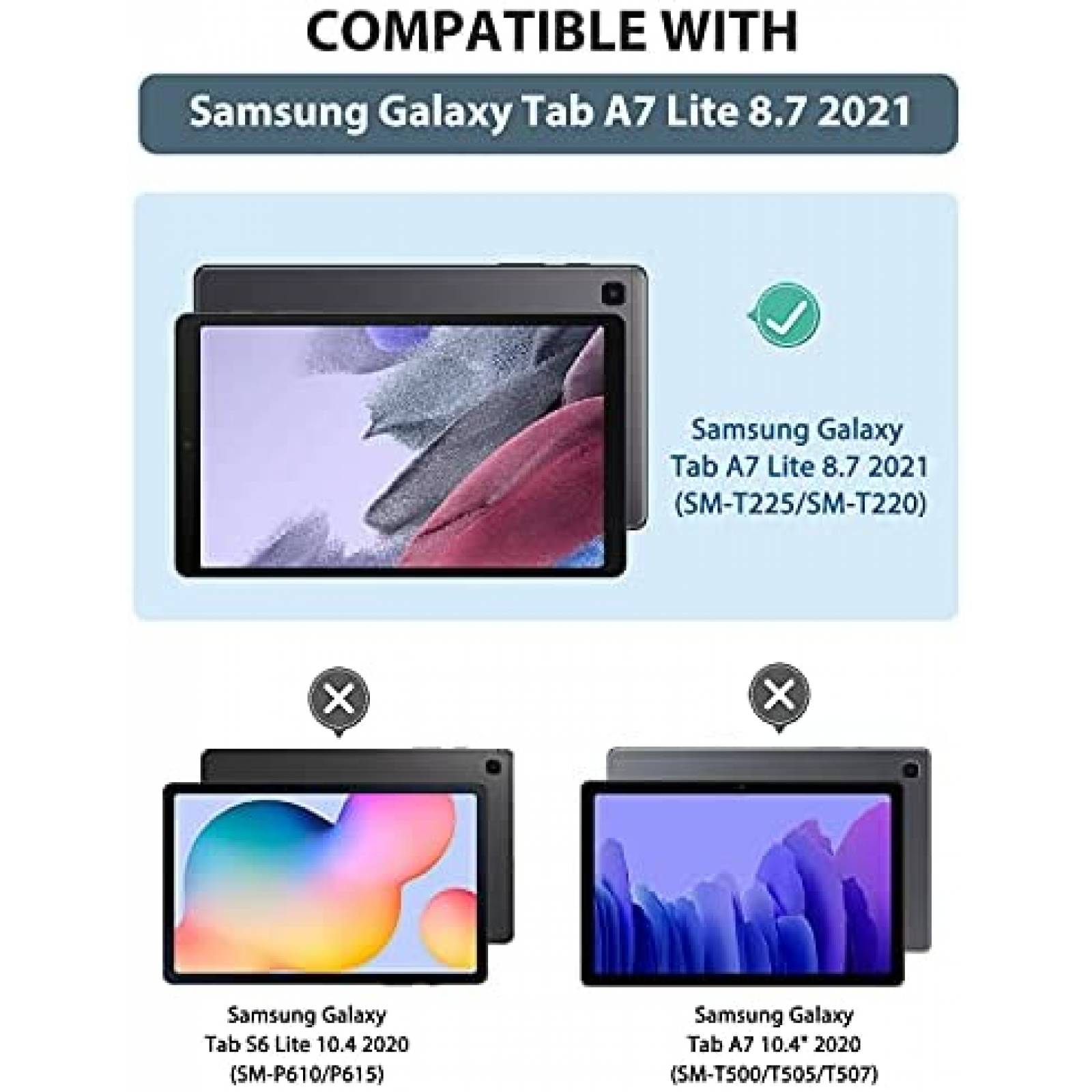 Funda MoKo con Teclado Bluetooth para Samsung Tab A7 -Blanco