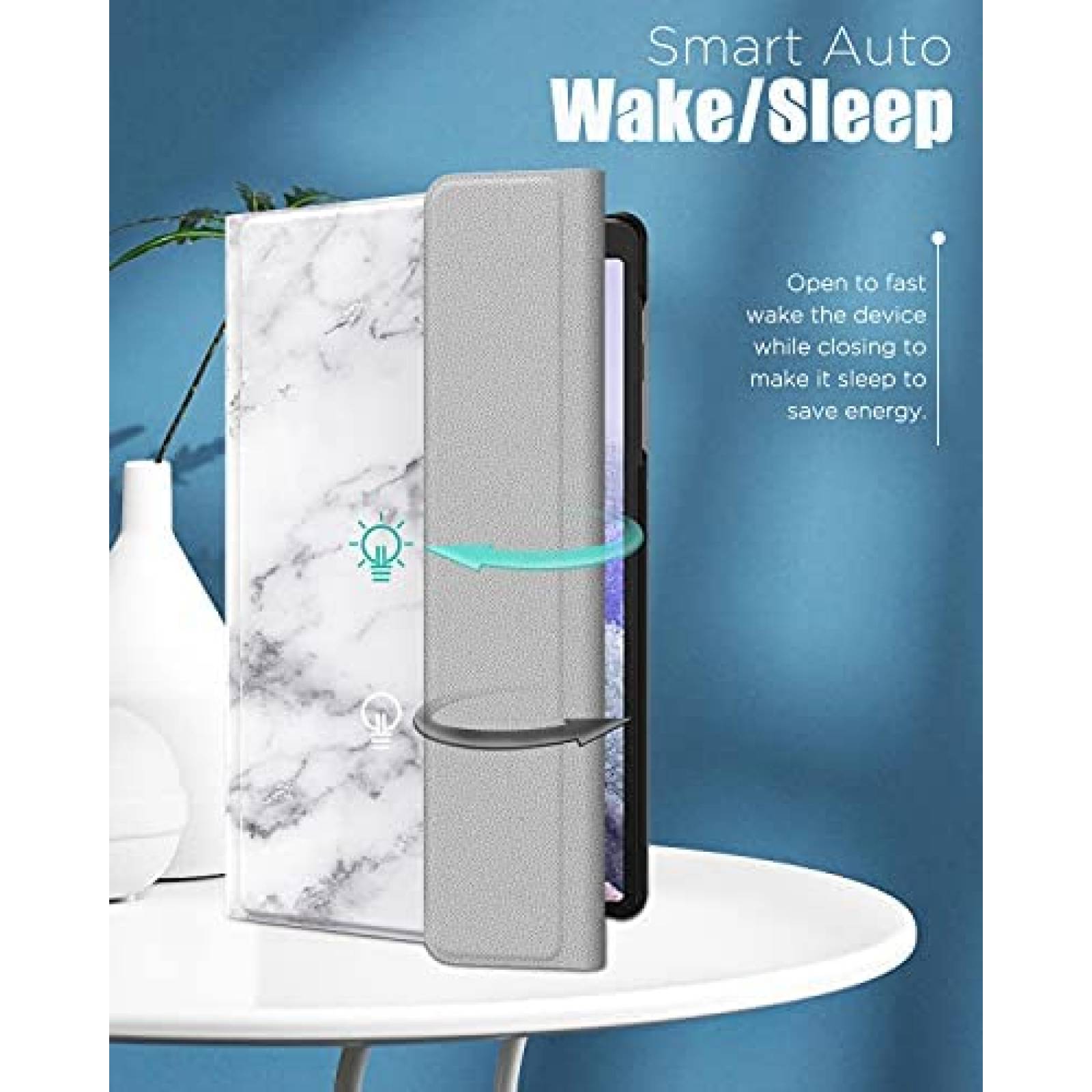 Funda MoKo con Teclado Bluetooth para Samsung Tab A7 -Blanco