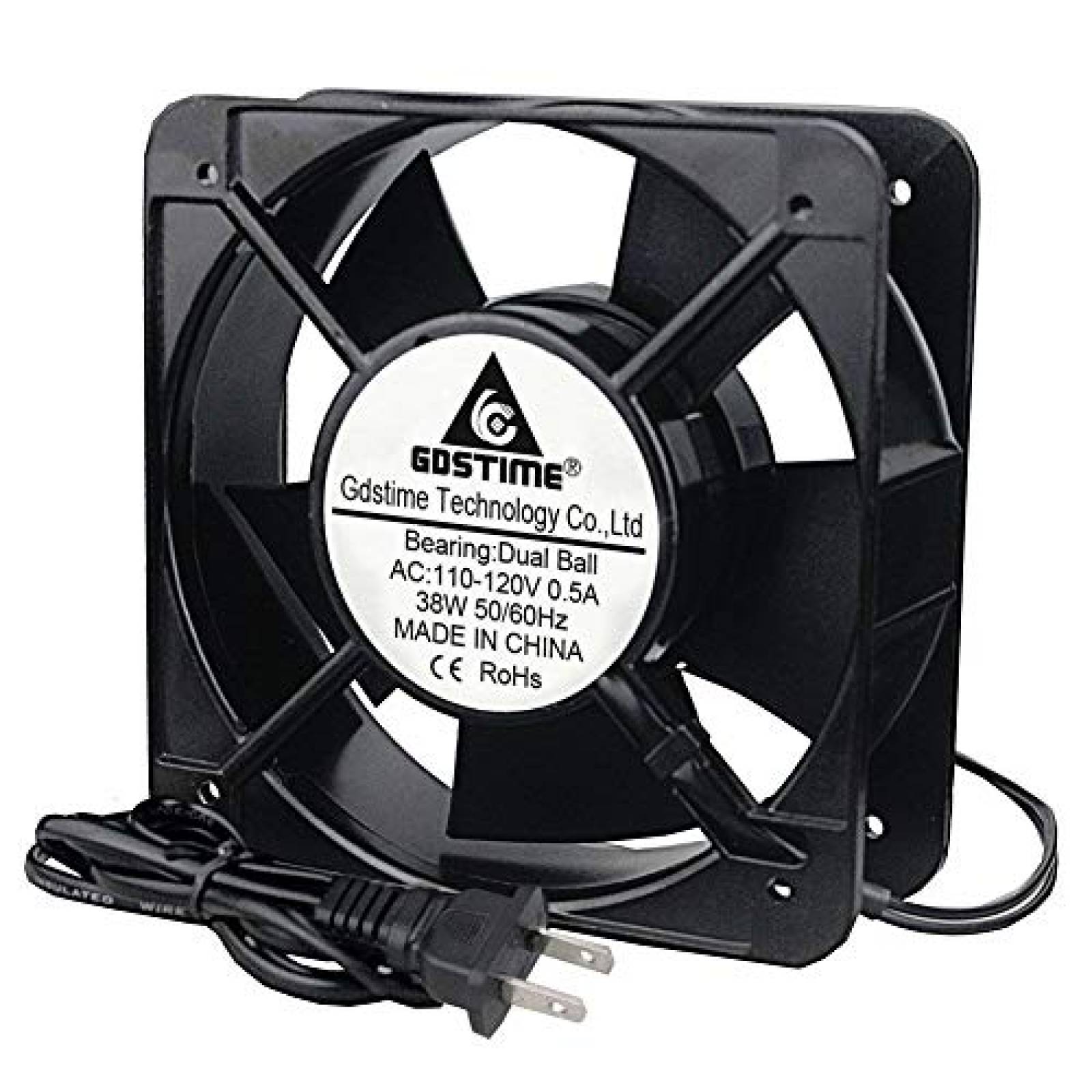 Ventilador para PC GDSTIME AXIAL 15050 150mm 120V -Negro