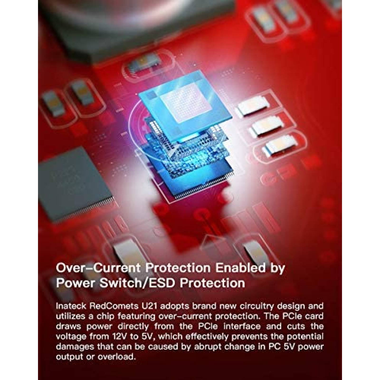Tarjeta PCIe a USB 3.2 Gen 2 Inateck Inateck RedComets U21