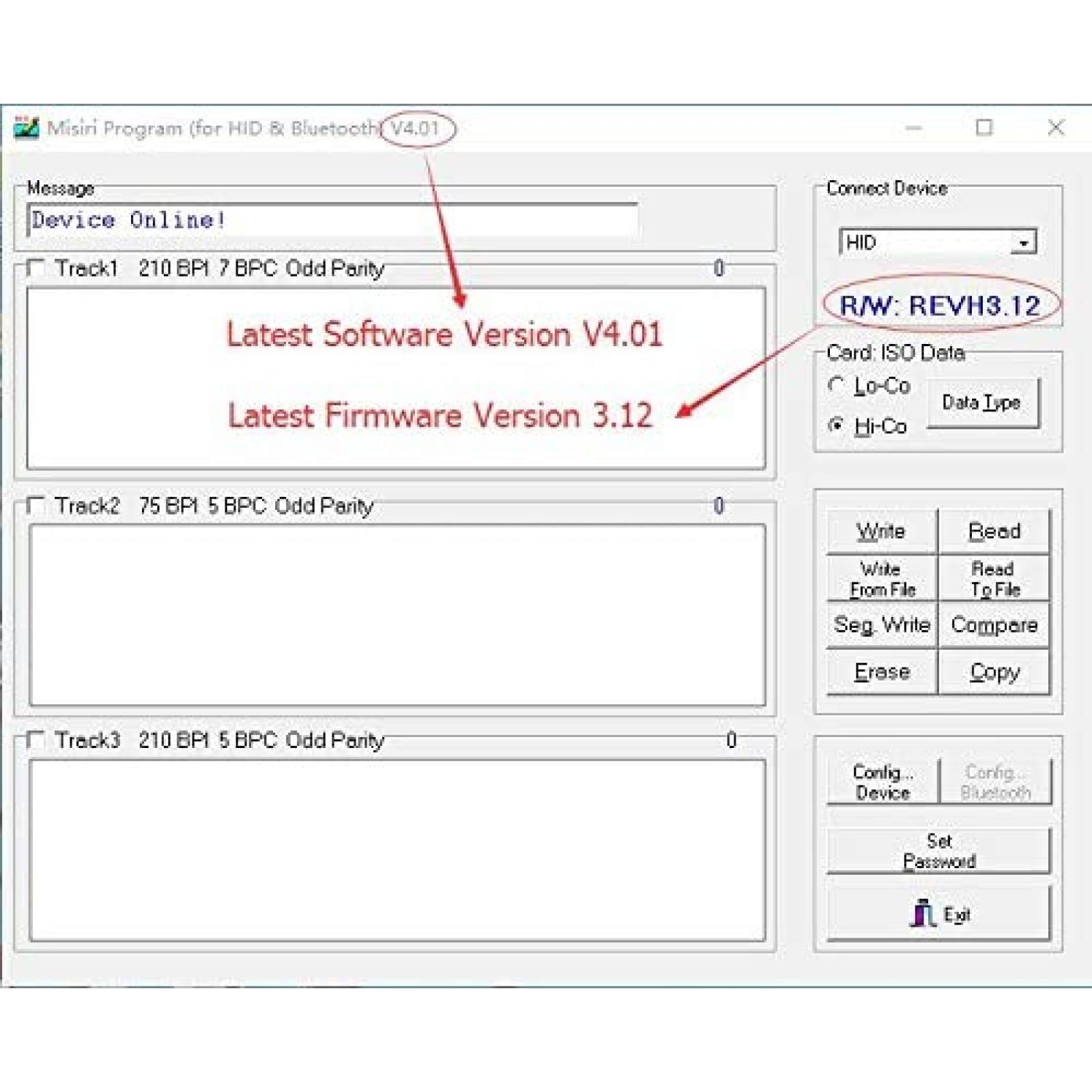 Misiri Program Codificador Misiri X6 Lector/Grabador de Tarjetas USB