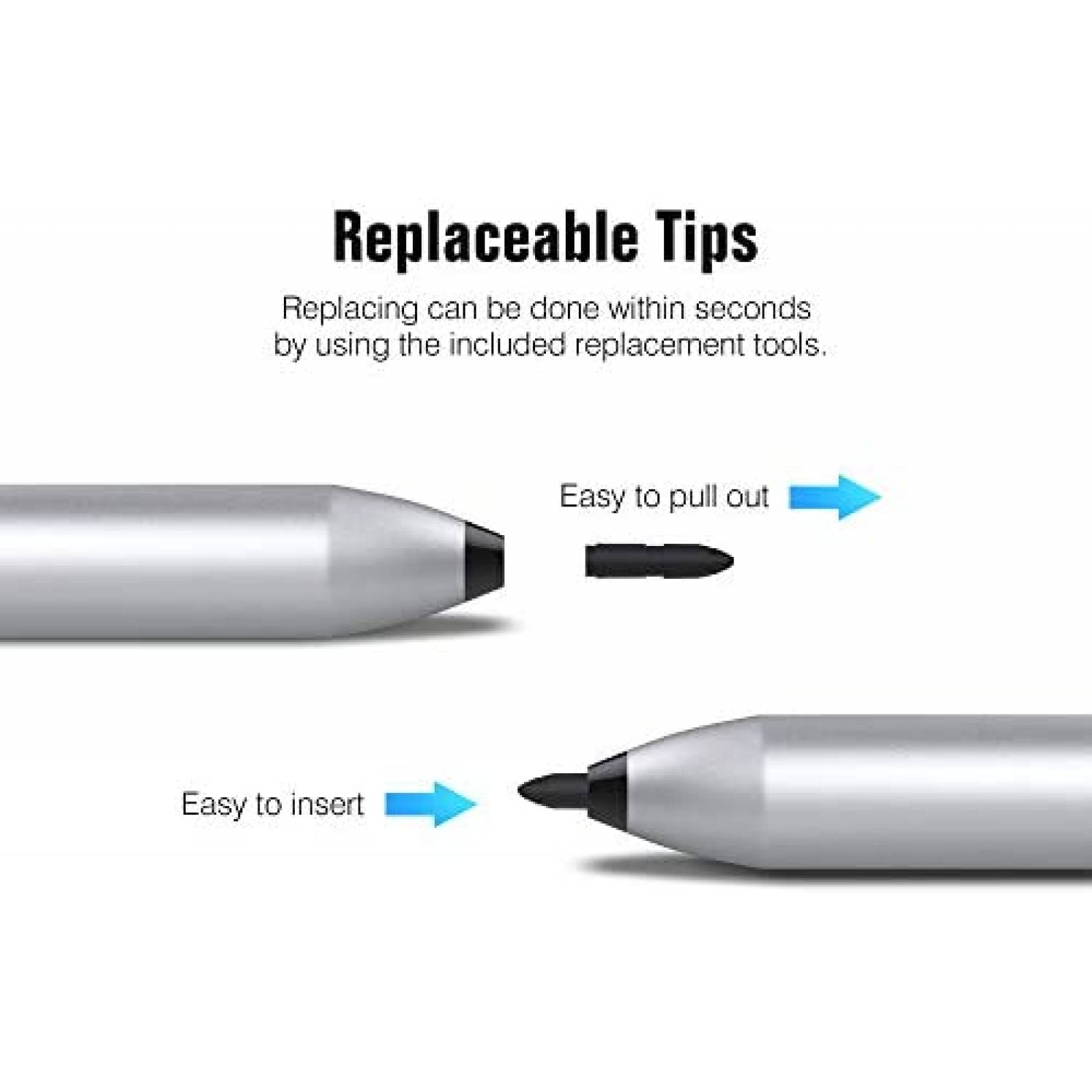 Lapiz Optico MoKo Compatible con Surface Go 2 -Silver