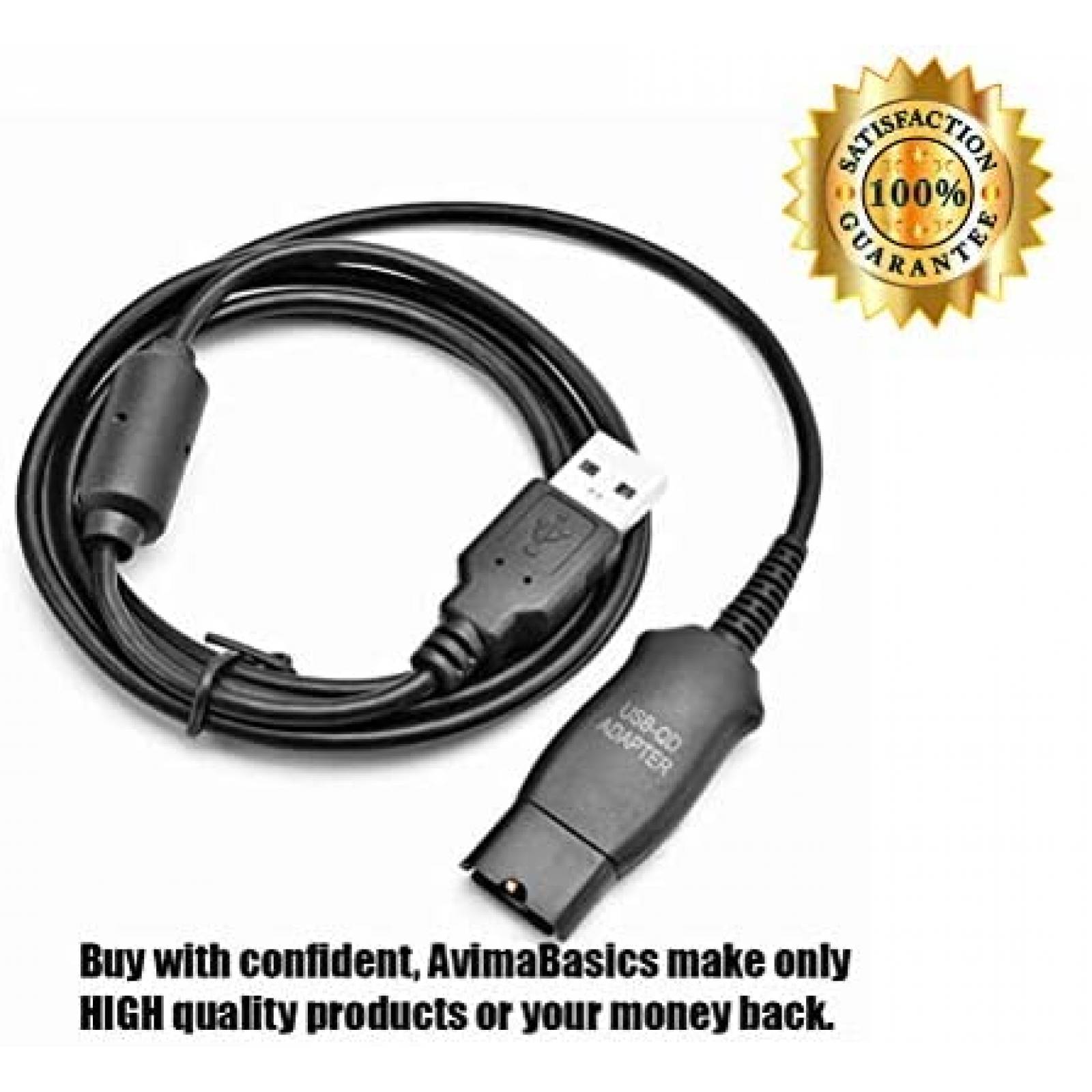 Adaptador de cable USB AVIMABASICS QD DA95 para Plantronics