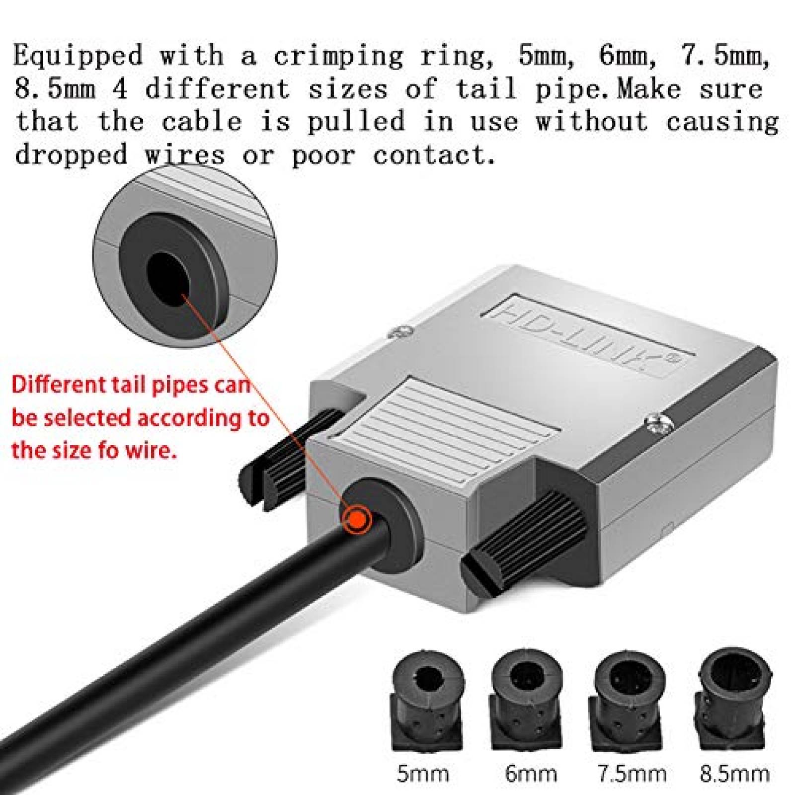 Adaptador de Puerto ANMBEST DB15 de 15 Pines -Plata