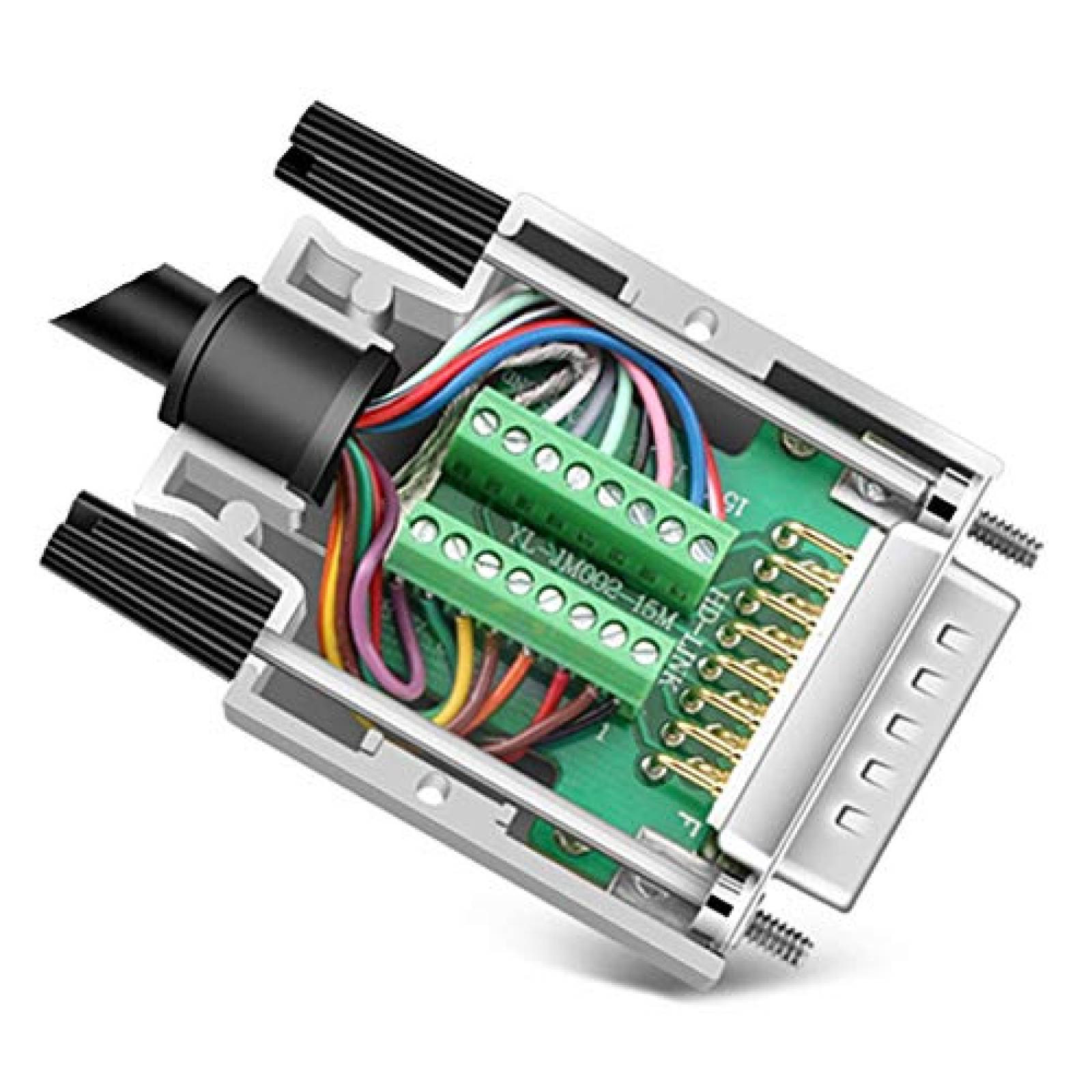 Adaptador de Puerto ANMBEST DB15 de 15 Pines -Plata